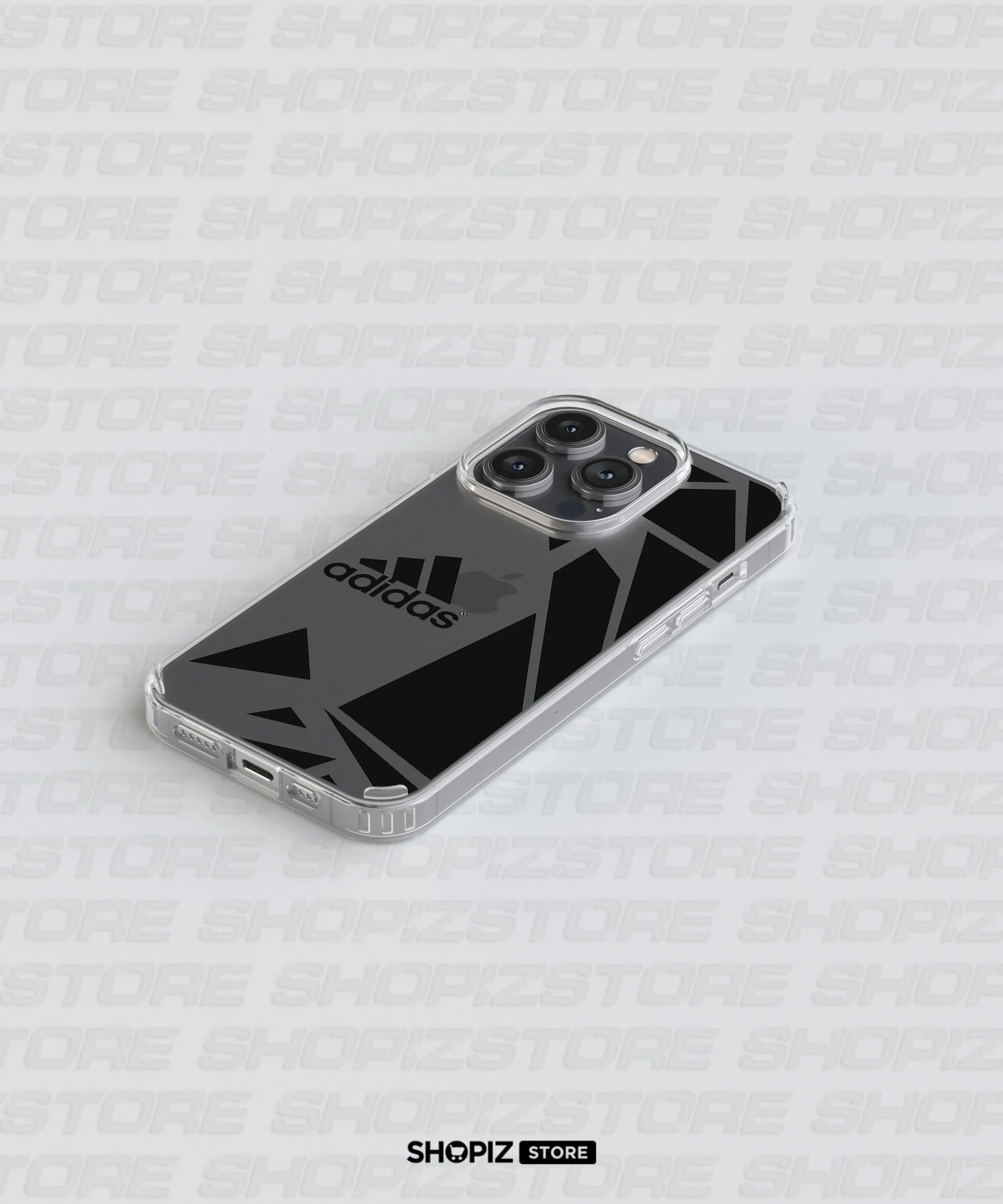 Branded pattern black and white Silicone Case