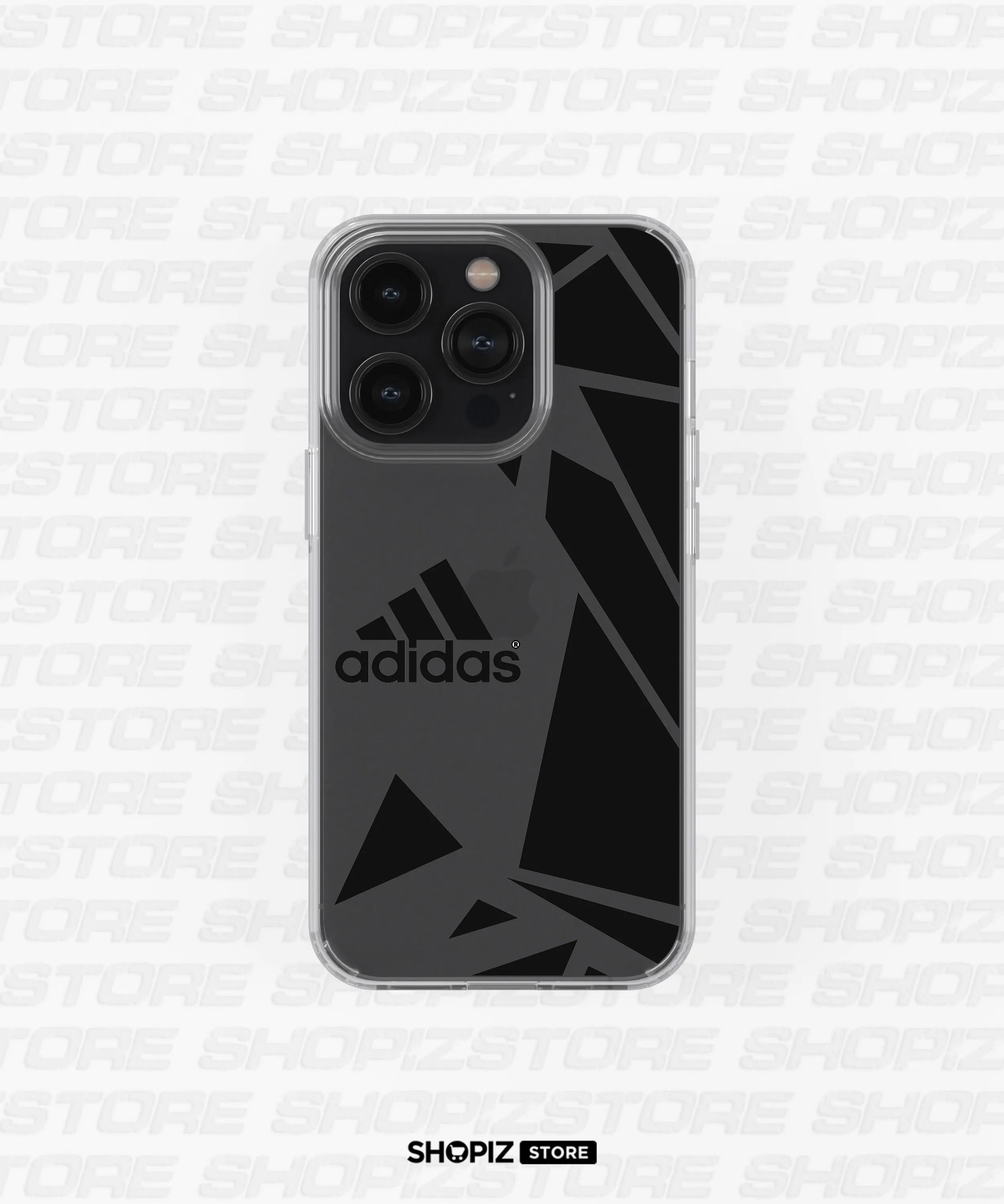 Branded pattern black and white Silicone Case