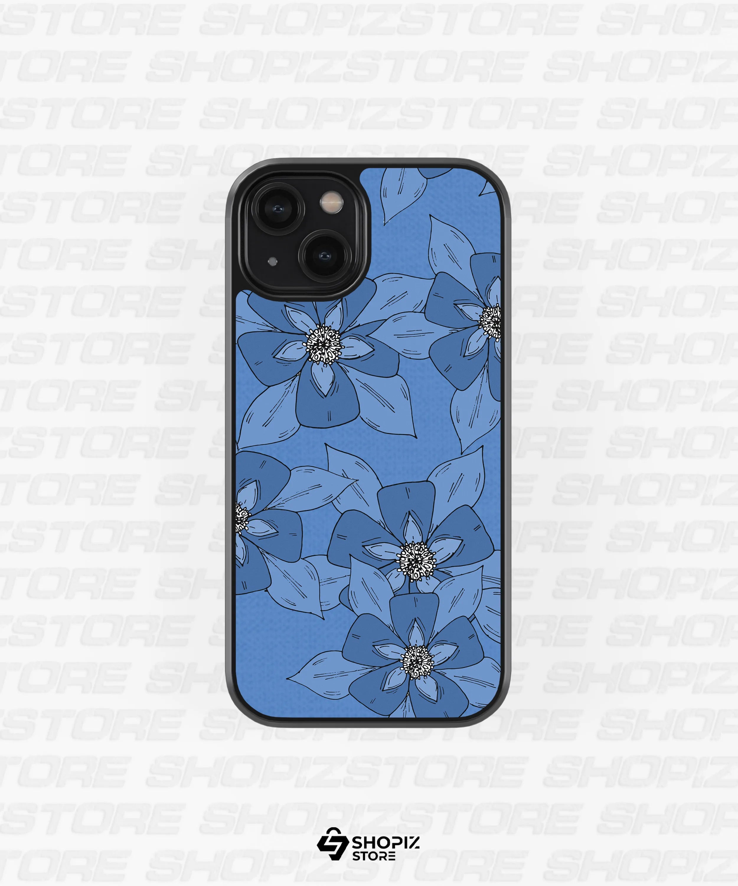 Bluebell Blooms Glass Case
