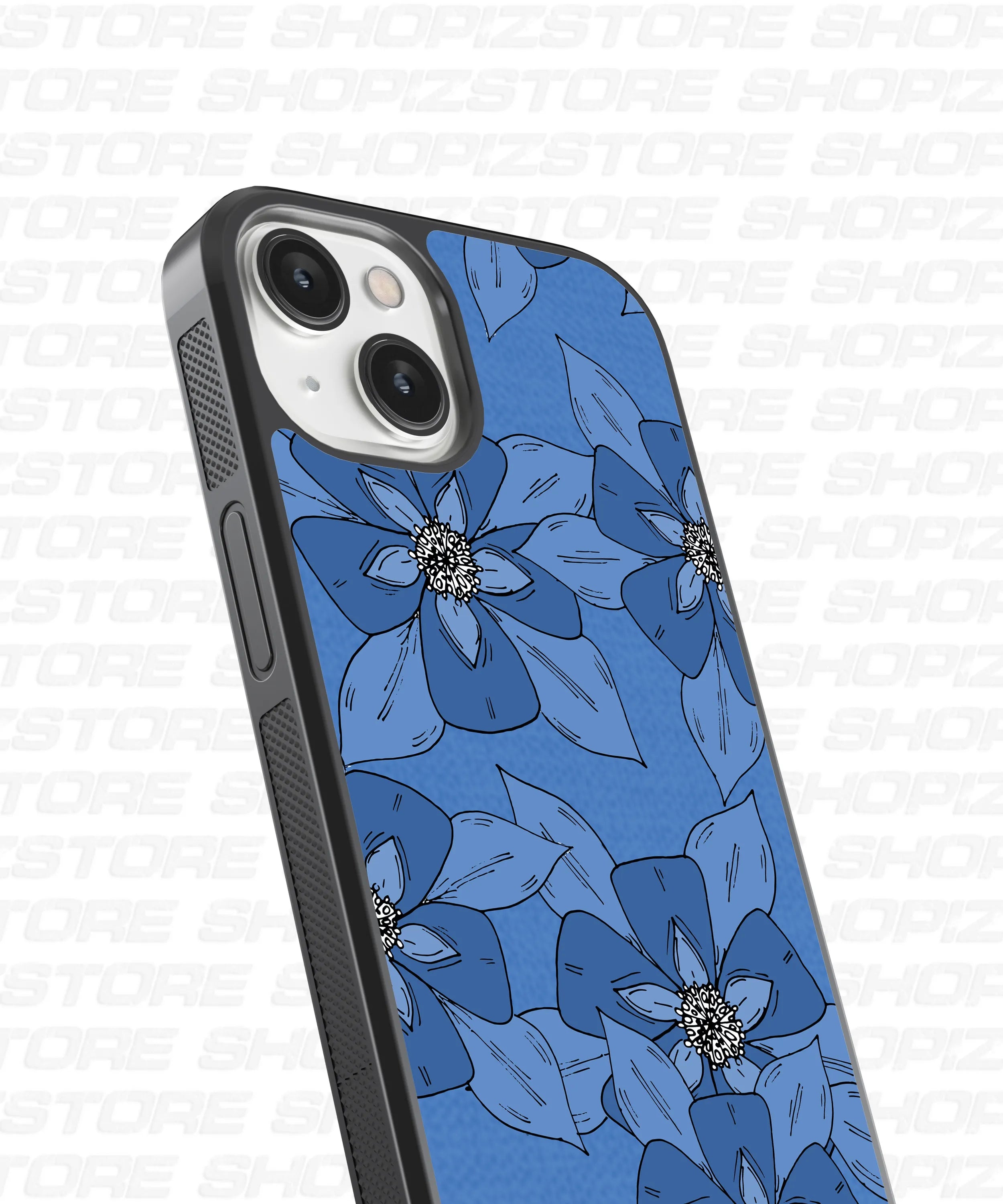 Bluebell Blooms Glass Case