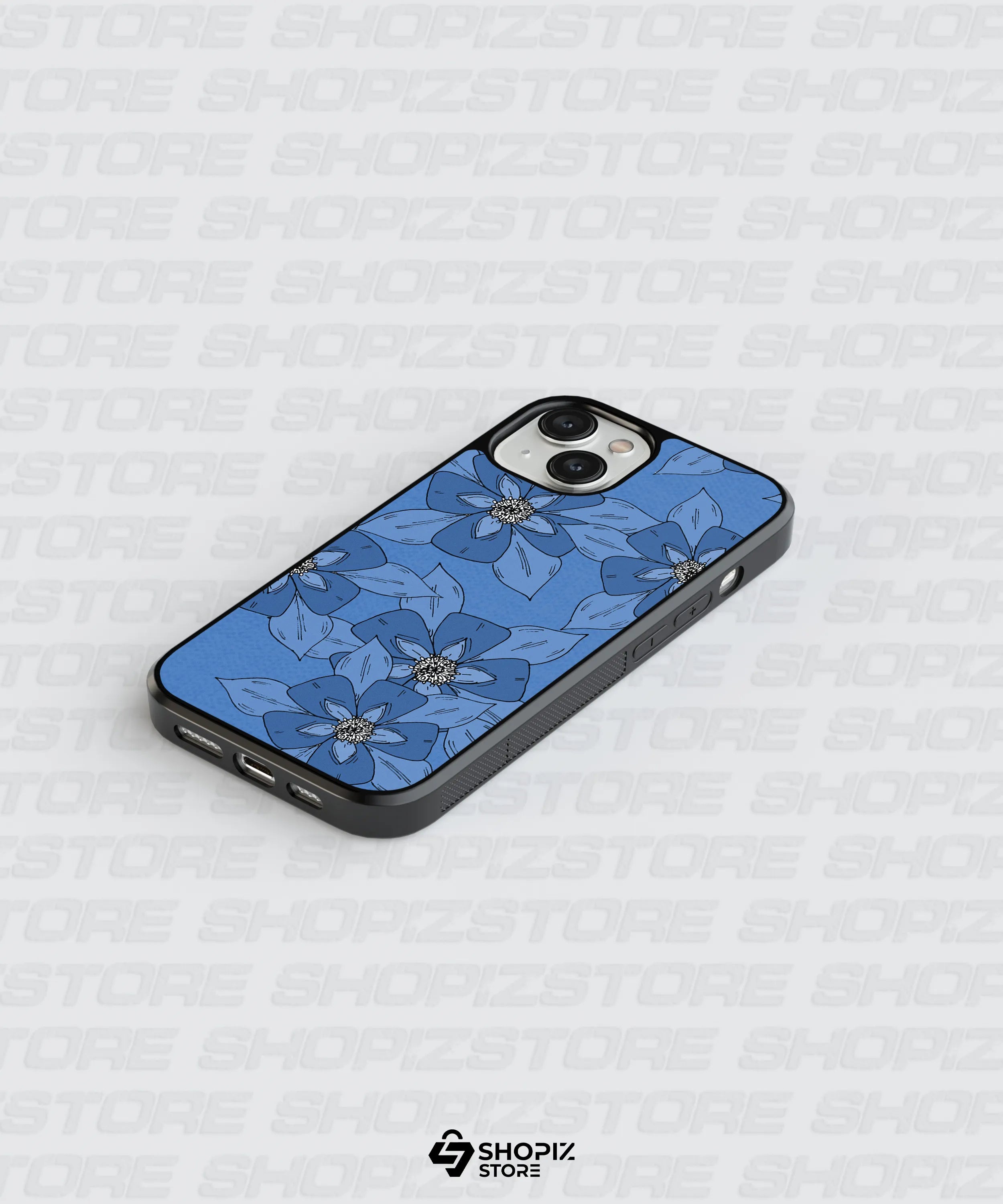 Bluebell Blooms Glass Case