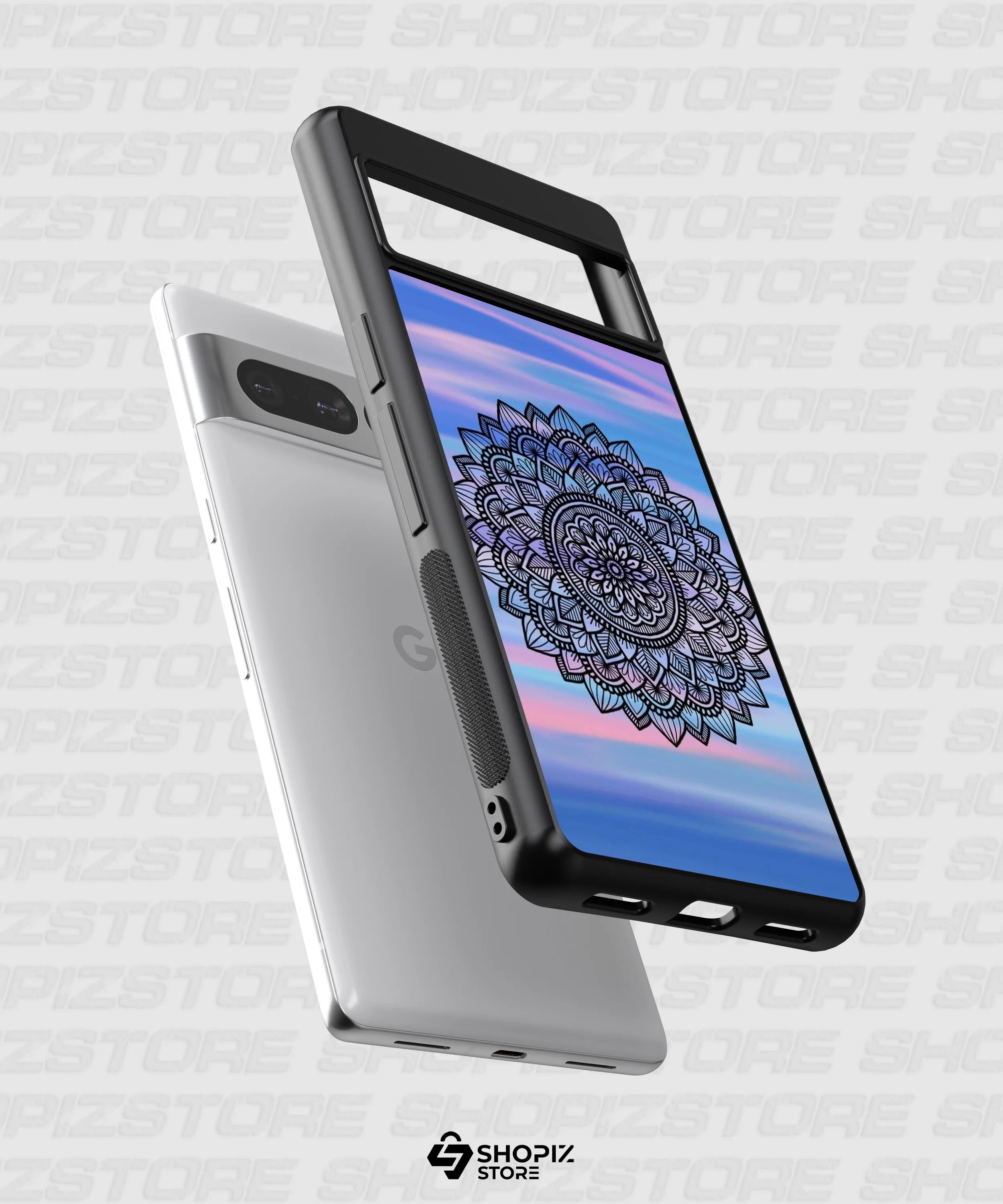 Cloudy Flower Mandala Metal Case