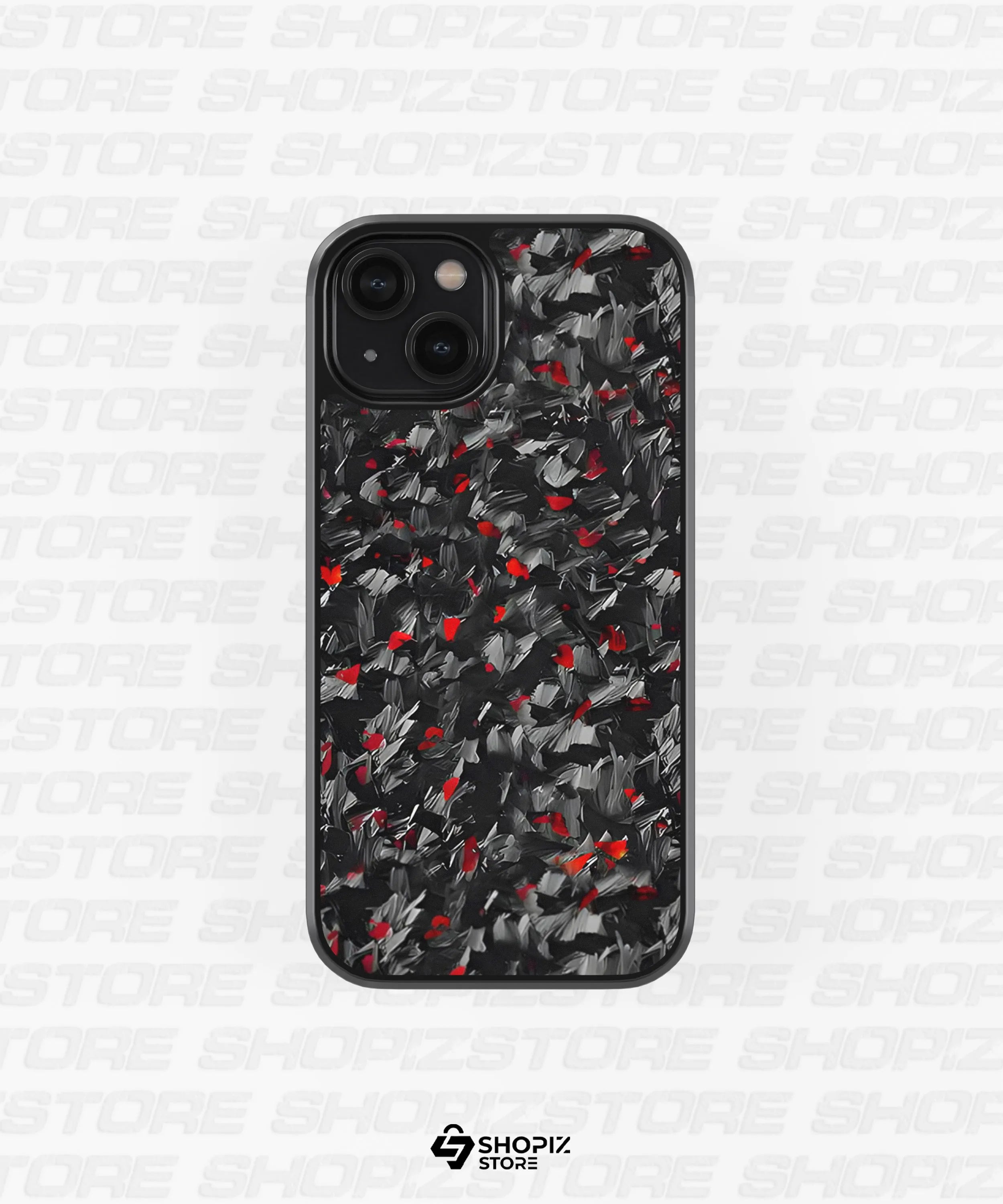 Crimson Carbon Glass Case