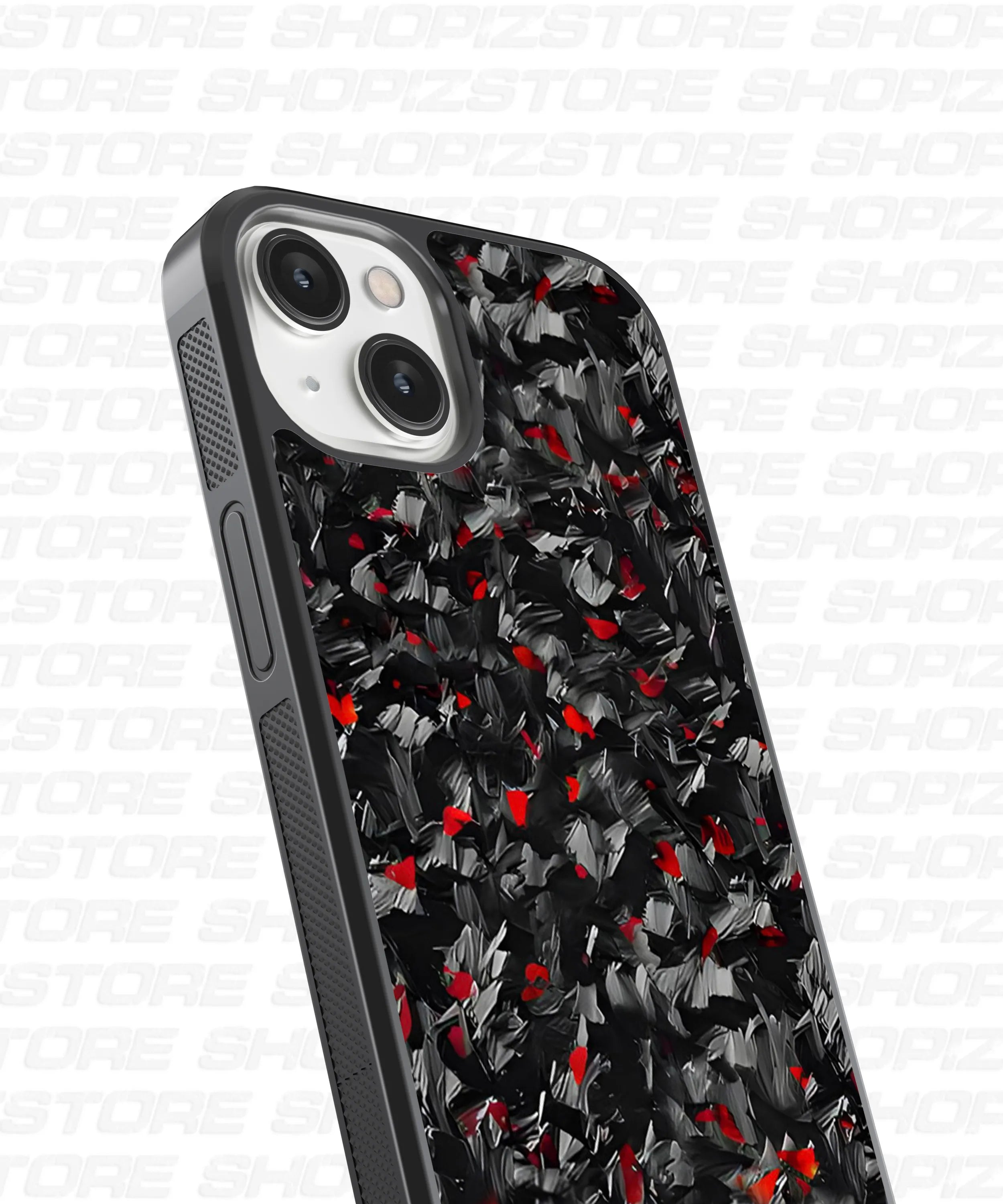 Crimson Carbon Glass Case