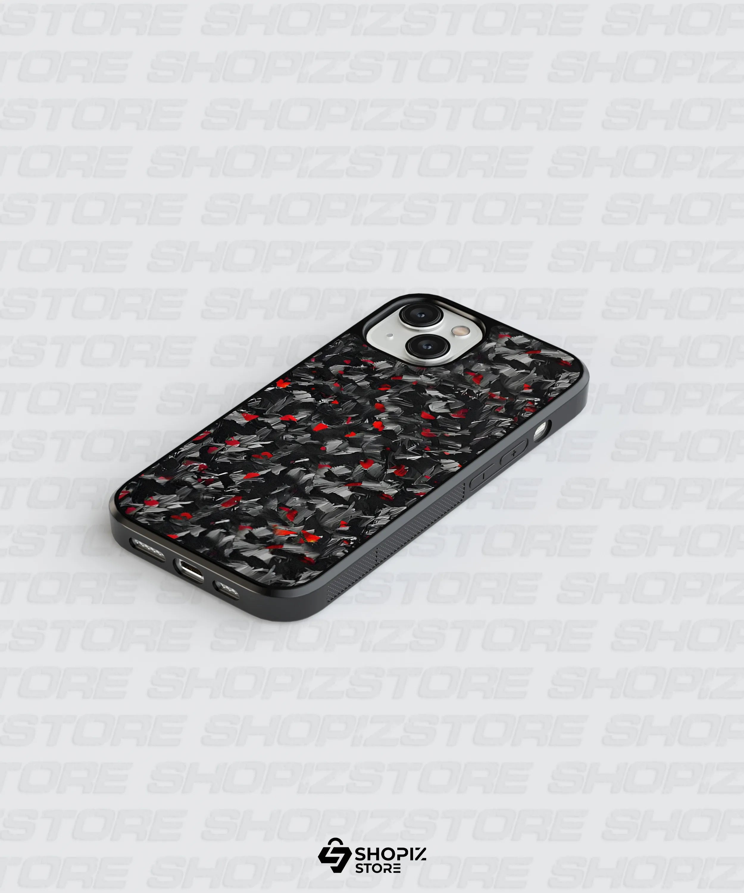 Crimson Carbon Glass Case