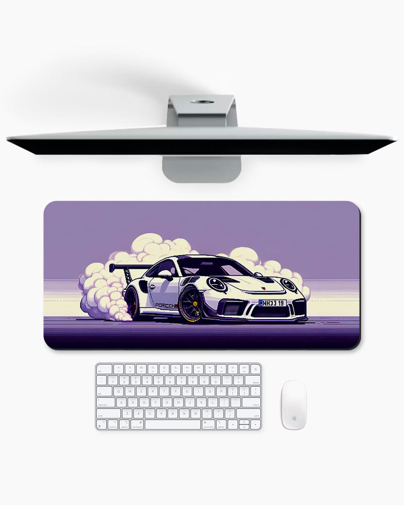 Retro Drift wave Desk Mat