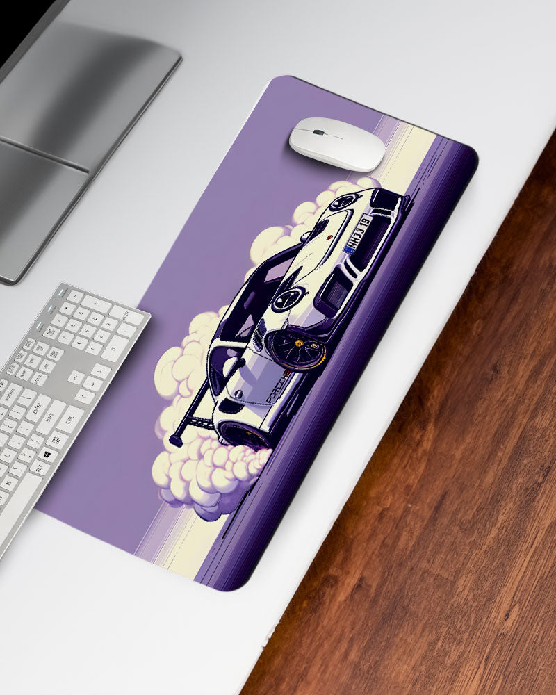 Retro Drift wave Desk Mat