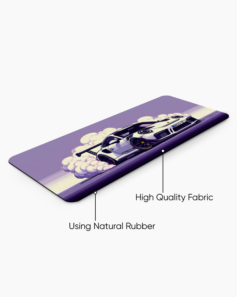 Retro Drift wave Desk Mat