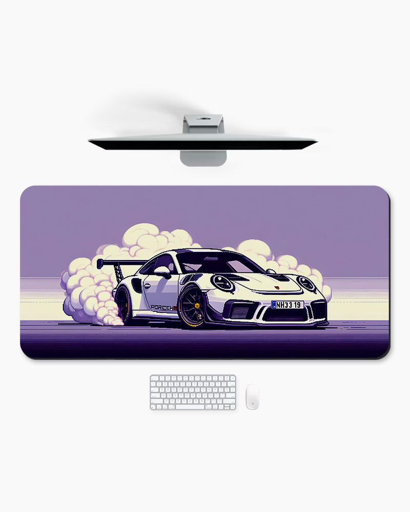 Retro Drift wave Desk Mat