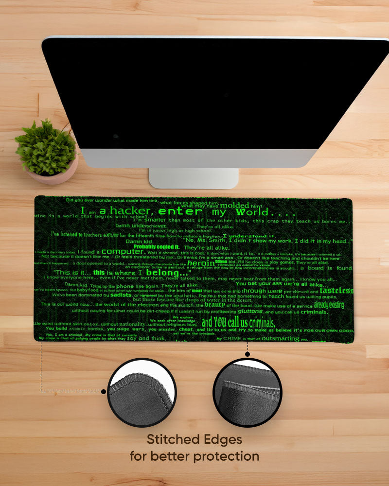 Code Stream Edge Guard Desk Mat