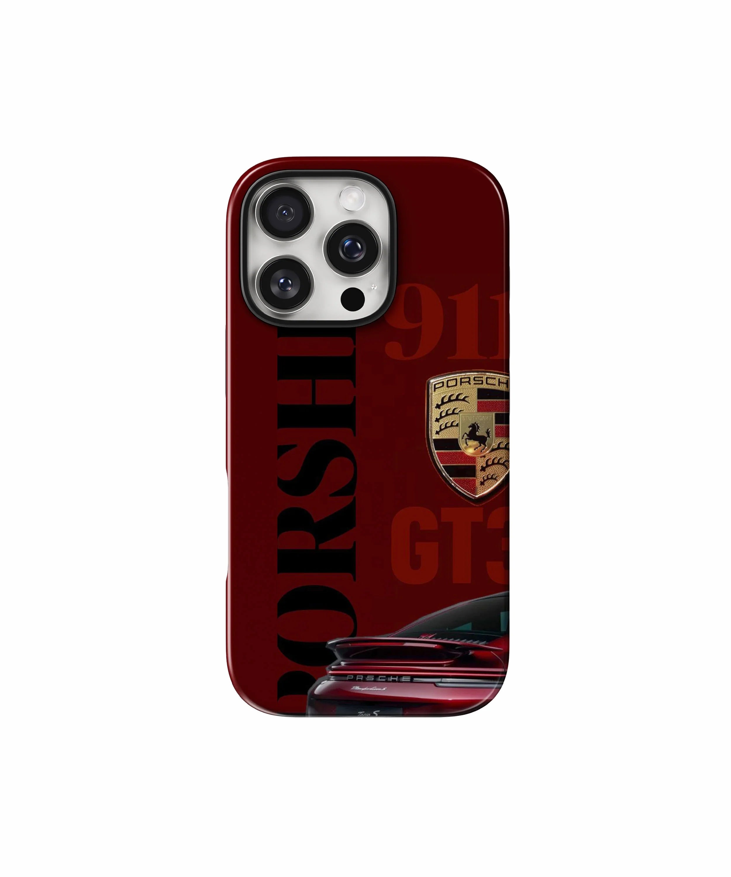 Dark red 911 GT3 Glossy Armed Hard Case