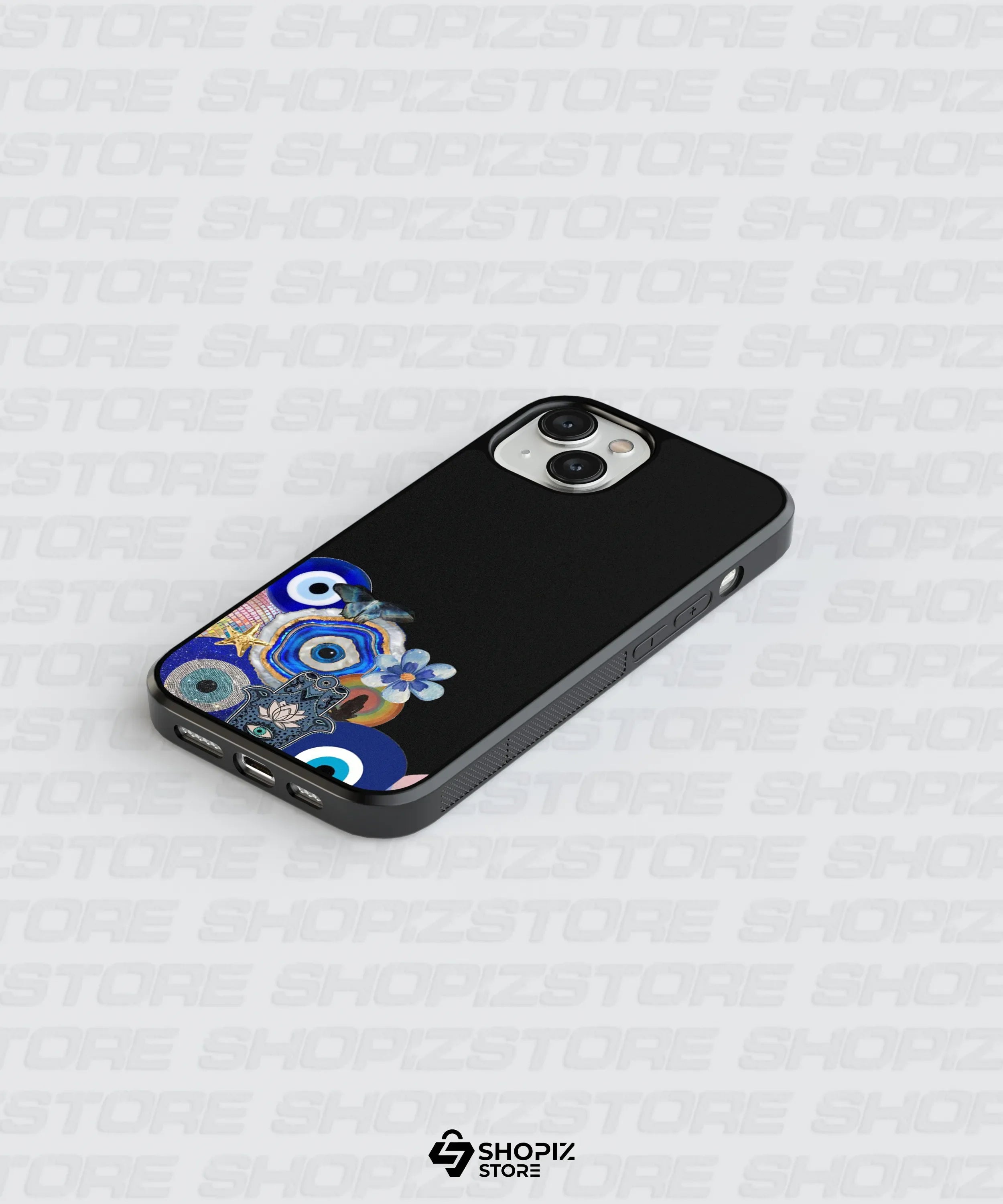 Evil eye blossom Glass Case