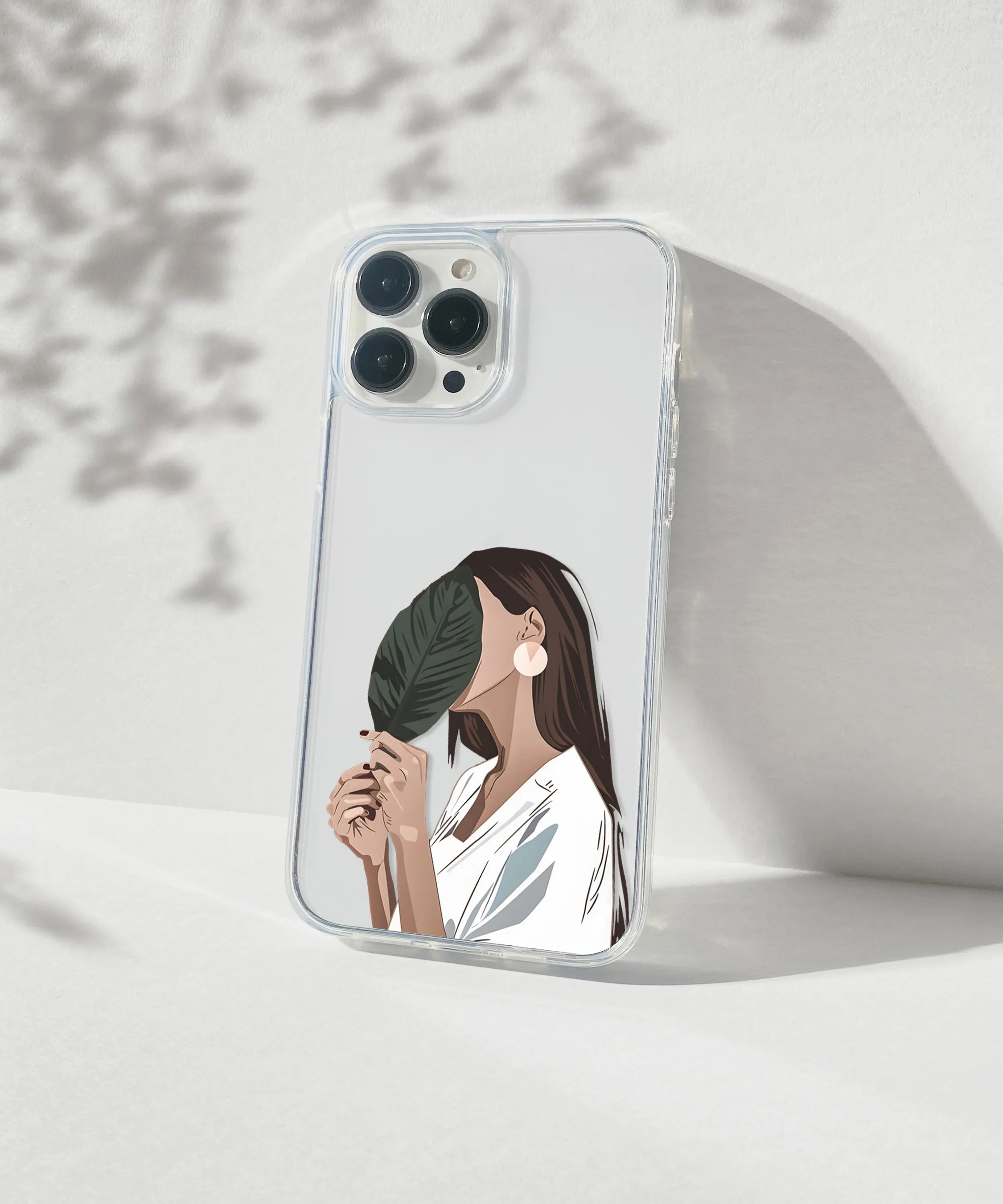 Leafy Minimalist Girl  Silicone Case