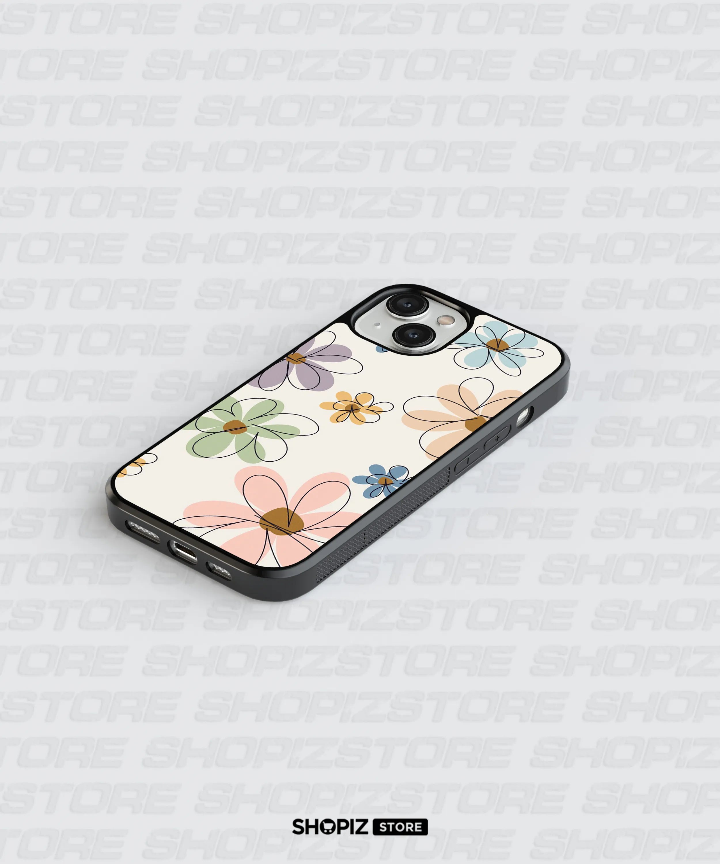 Minimalist Floral Art Glass Case