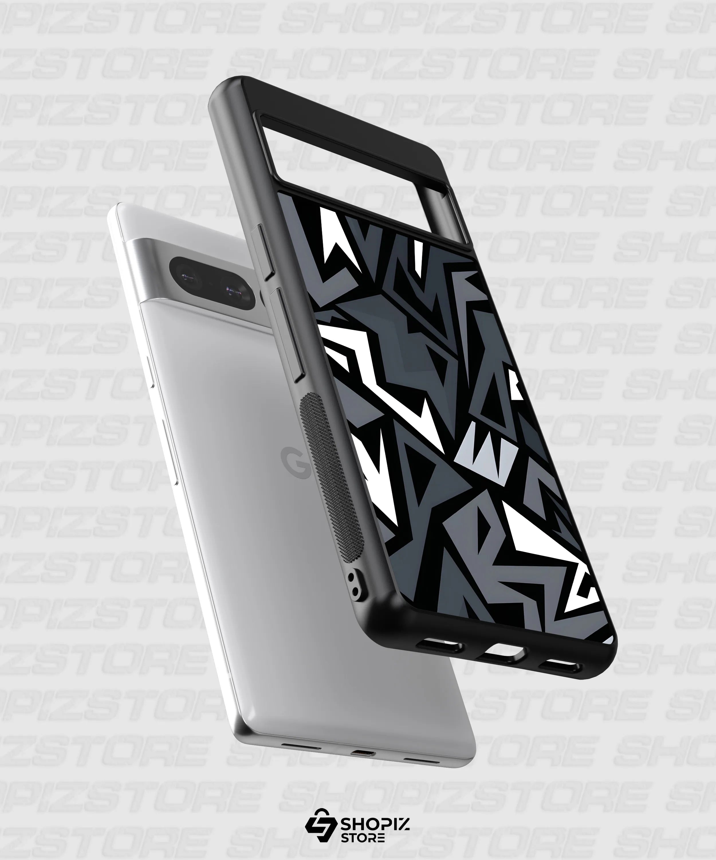 Monochrome Mosaic Metal Case