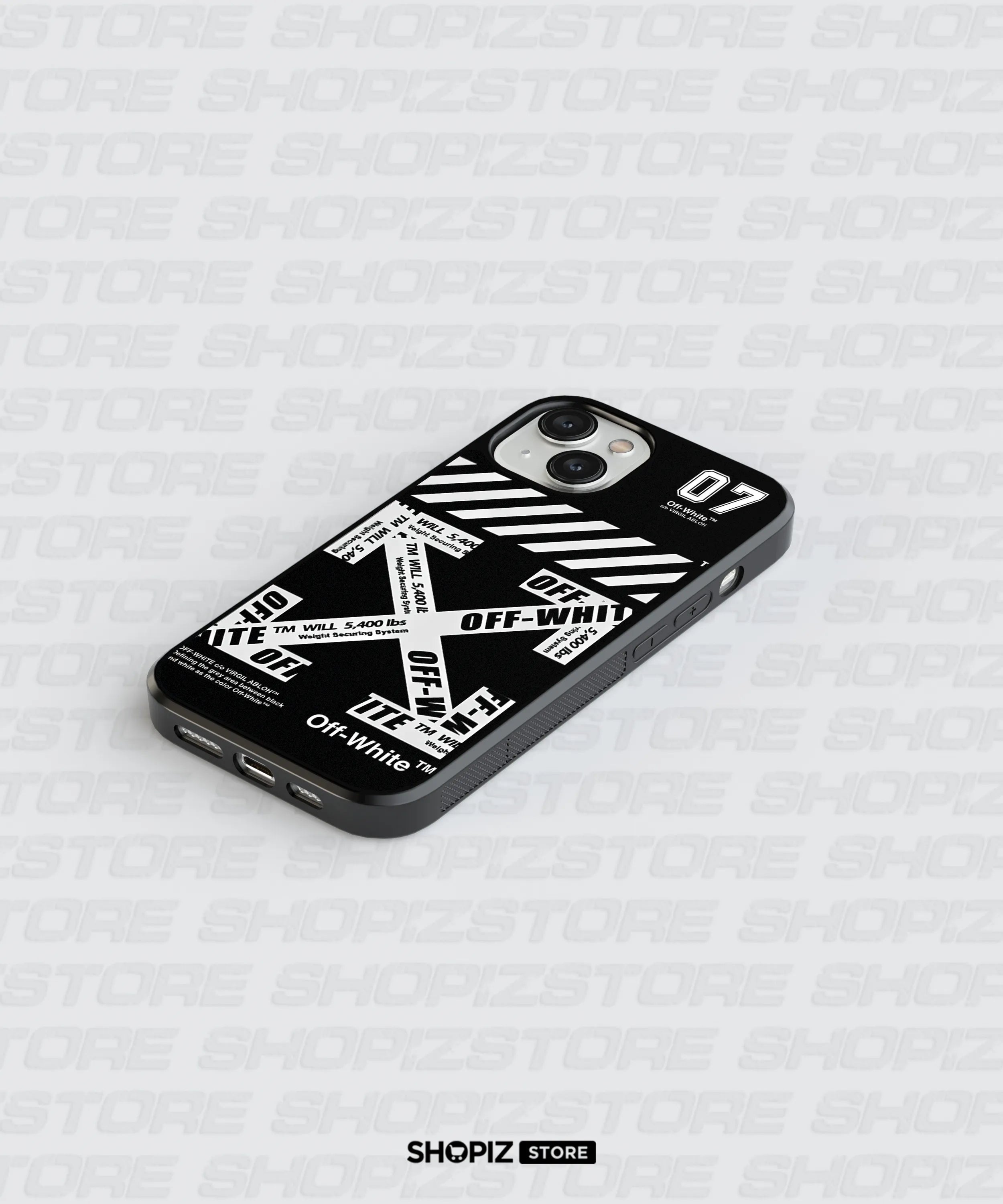 X Stripe Design Glass Case