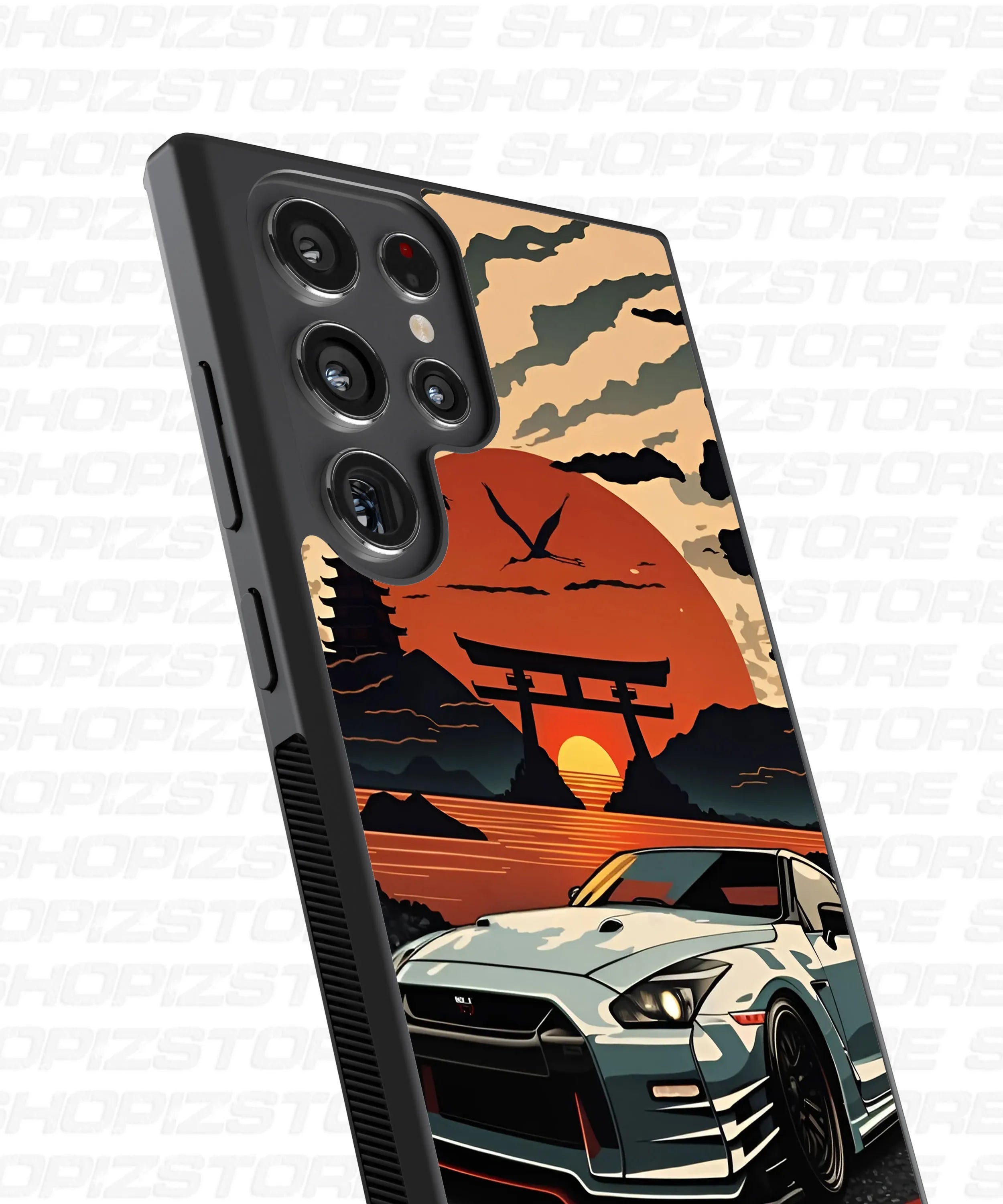 Rasing Sun Godzilla Automotive Metal Case
