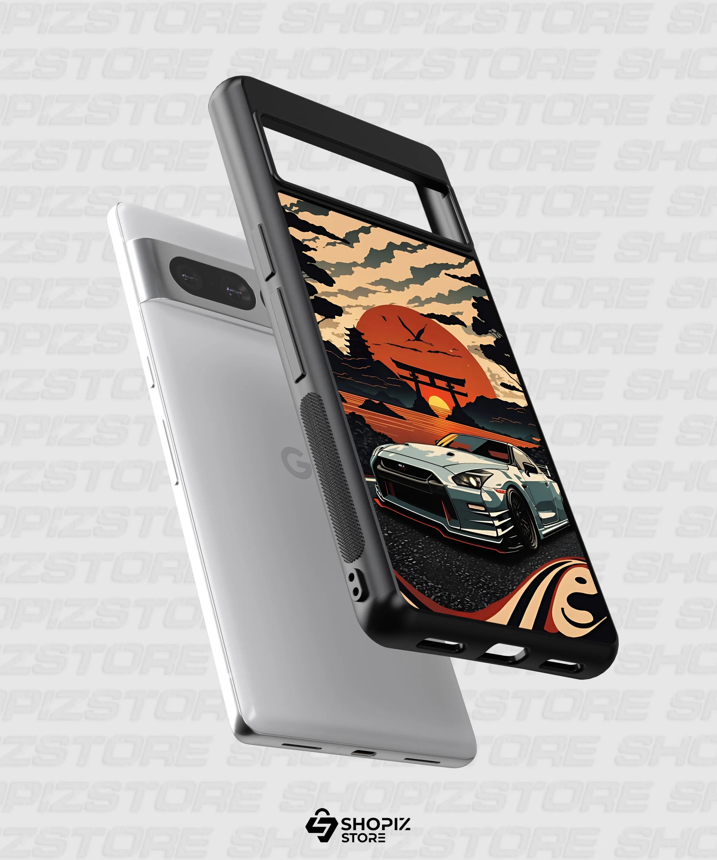 Rasing Sun Godzilla Automotive Metal Case