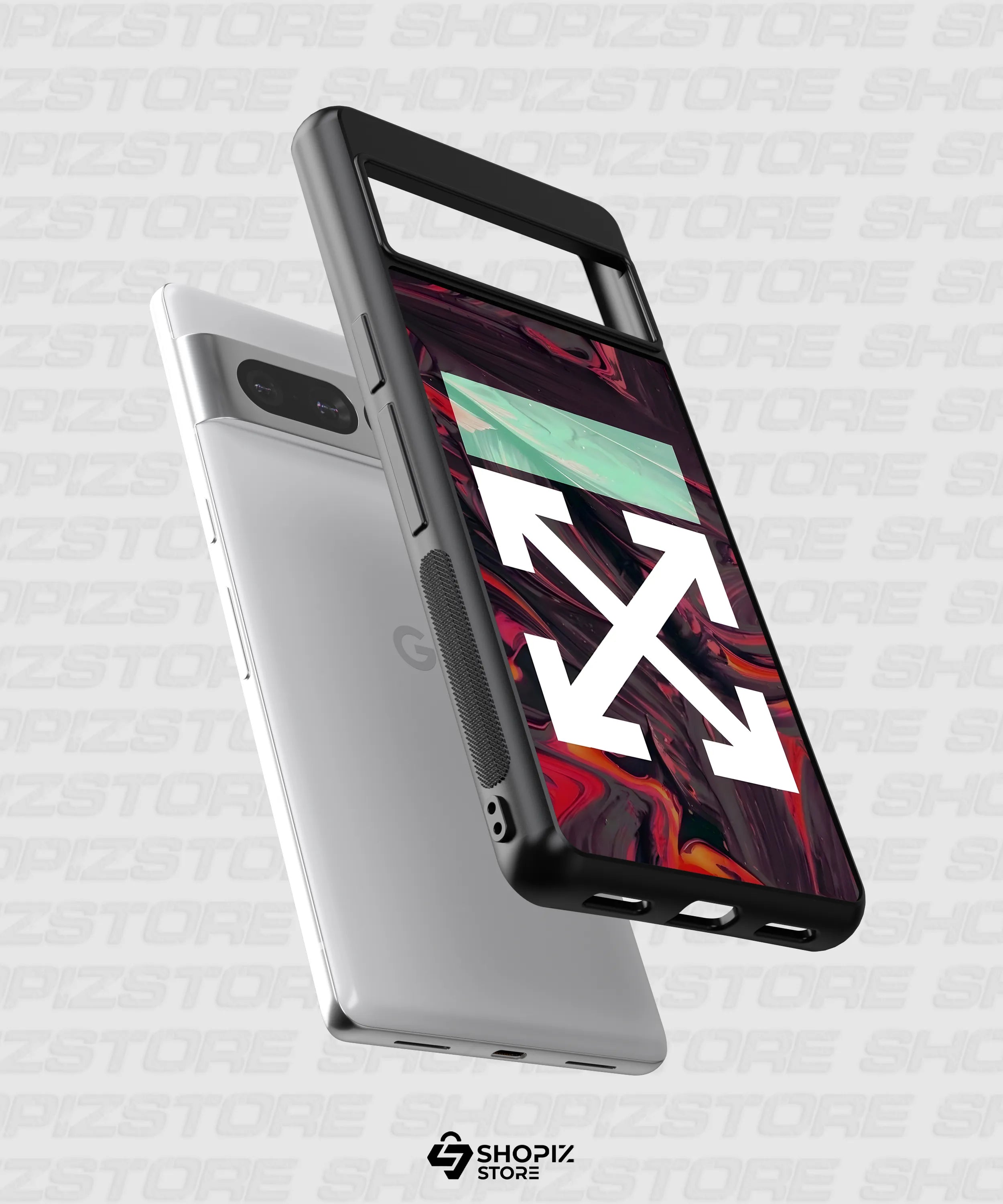Red X Off Pixel Glass Case