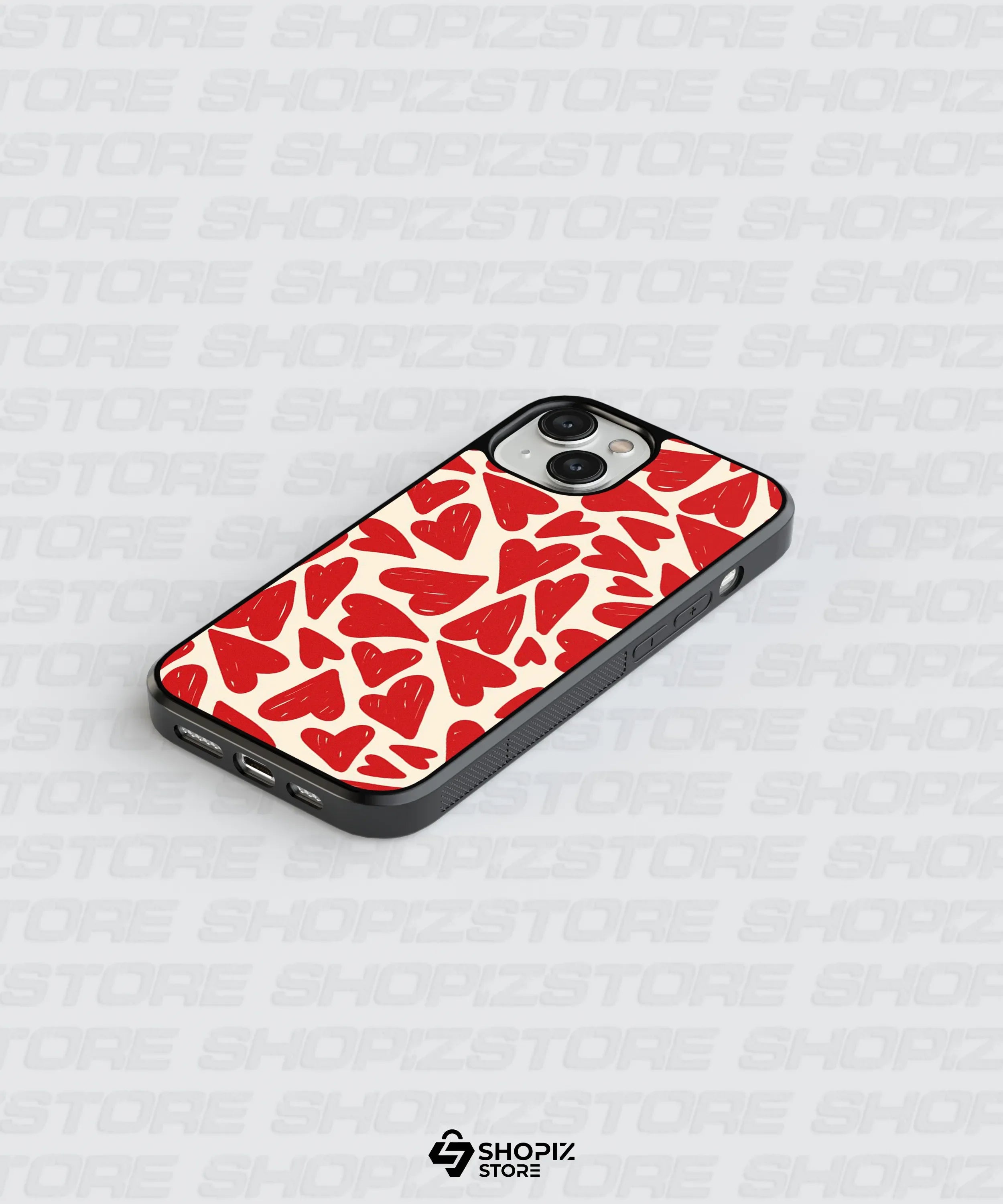 Red Heart Glass Case