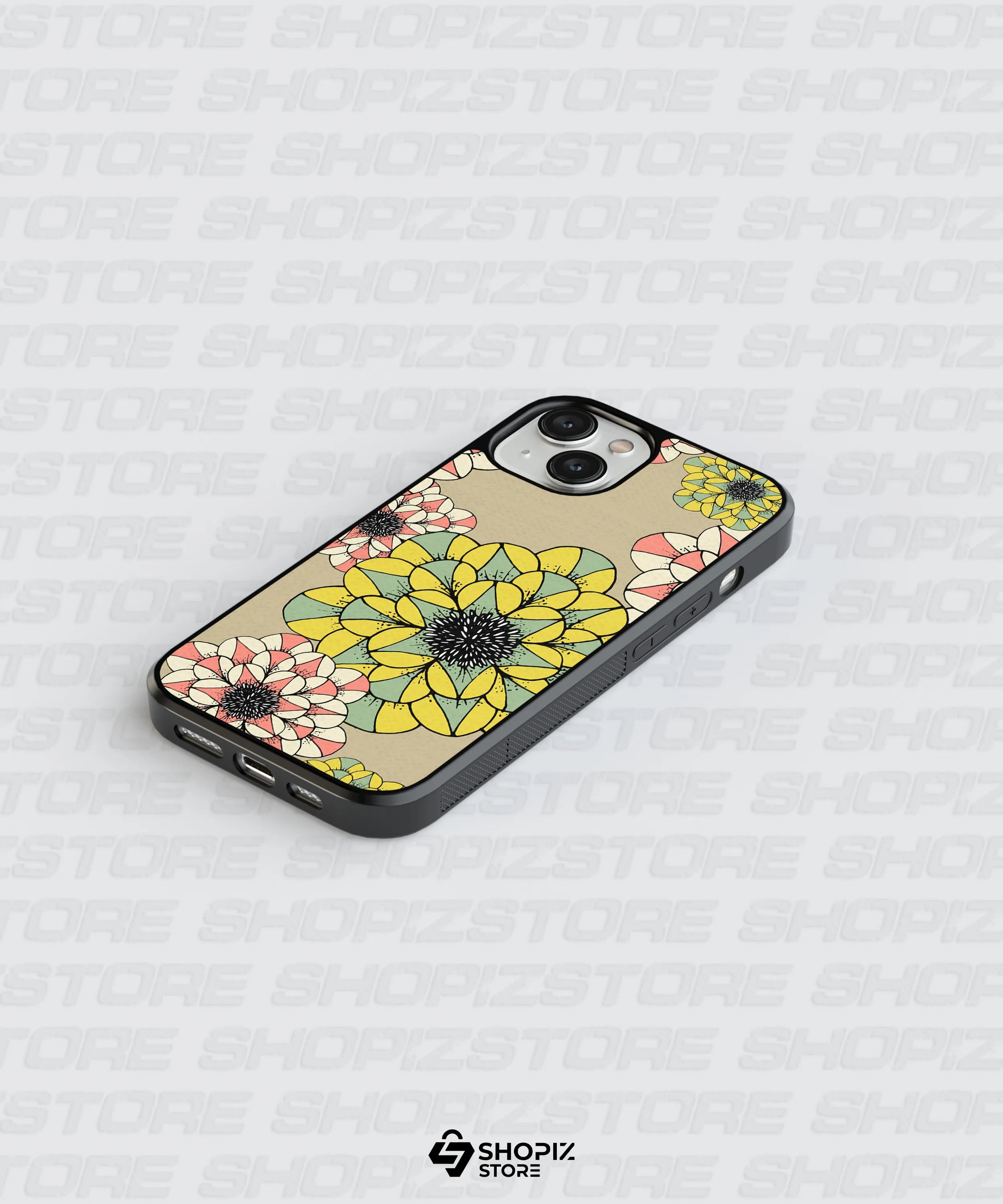 Retro Blooms Glass Case