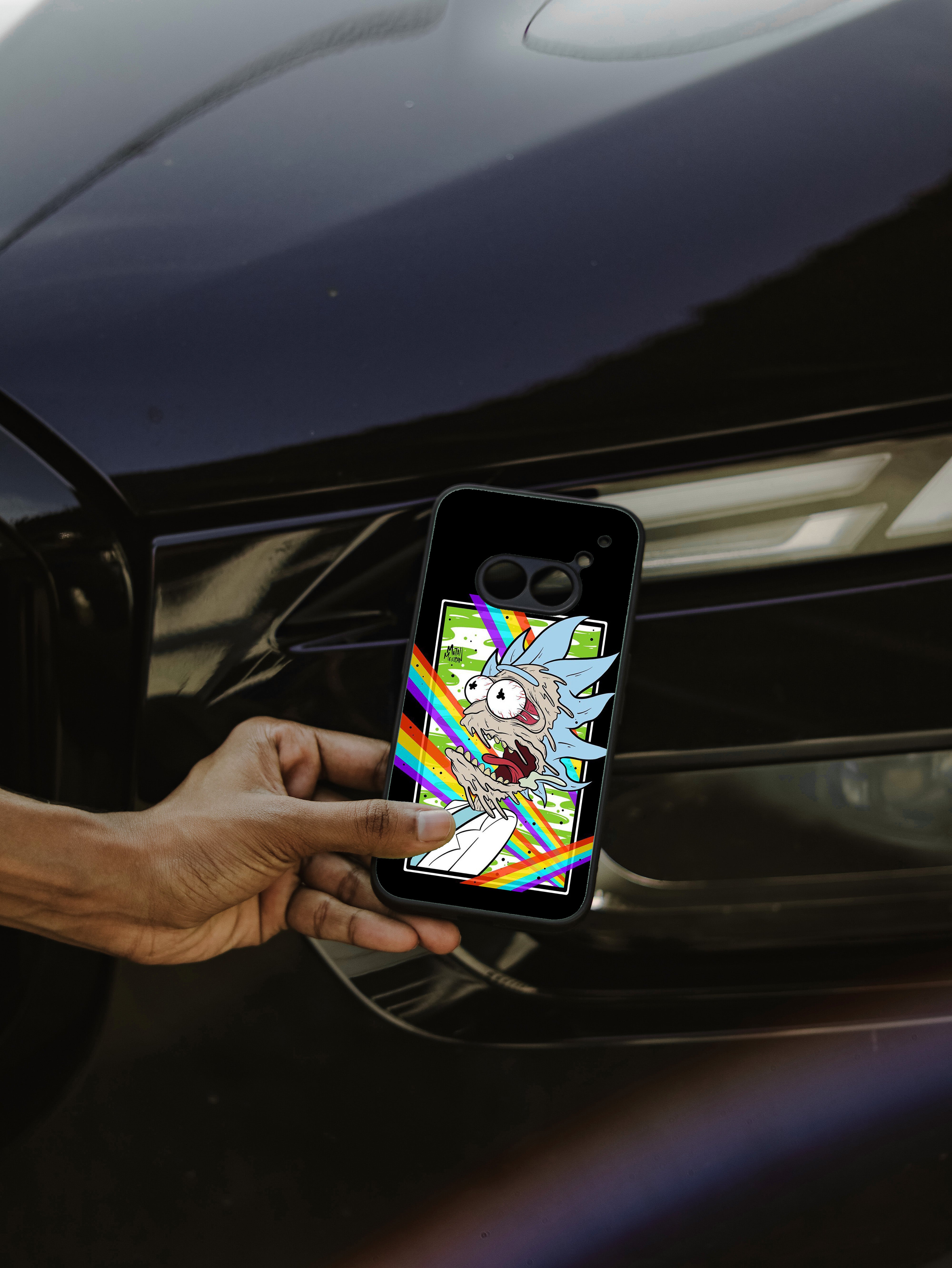 Rick Morty Glass Case