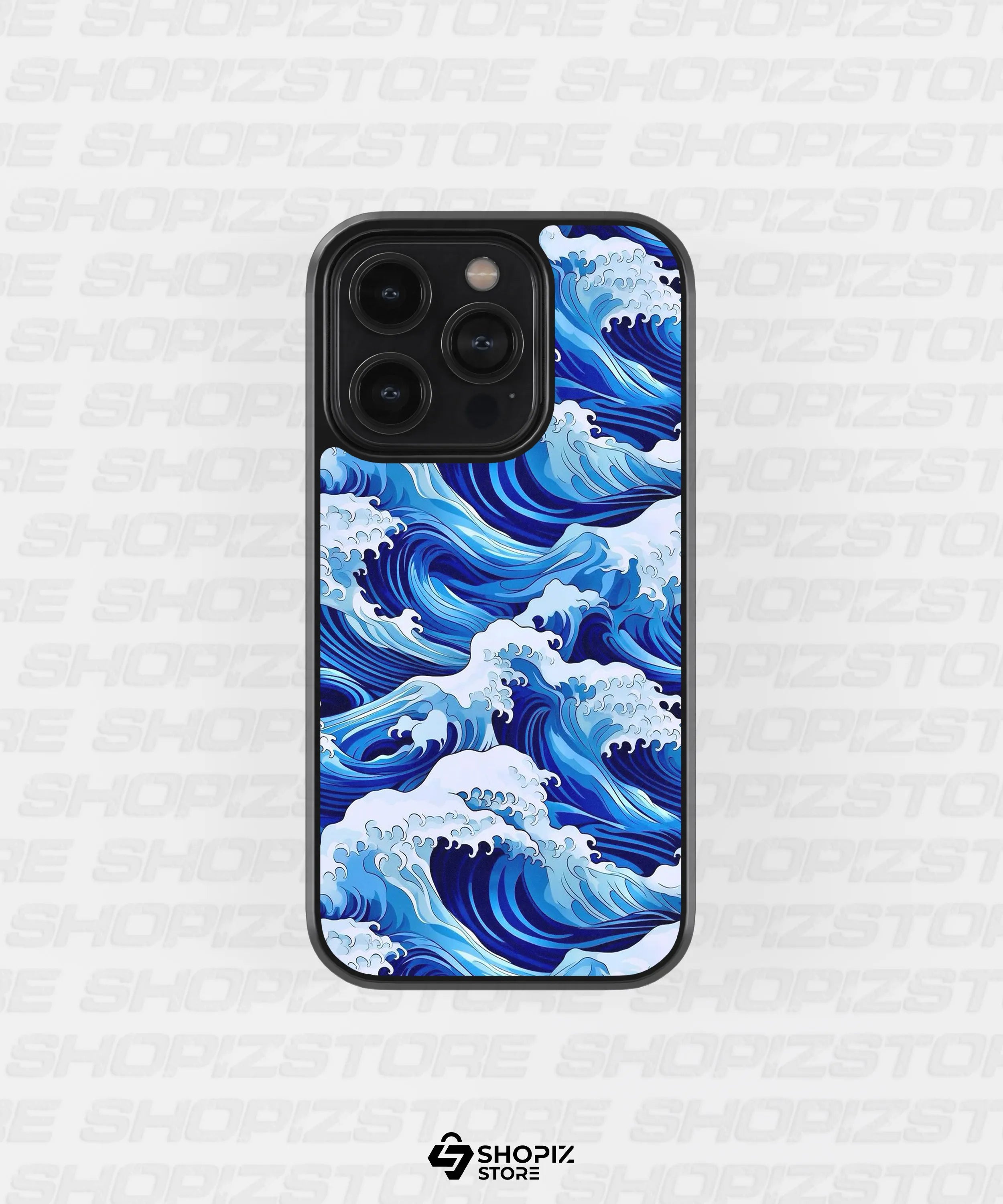 Seamless waves Metal Case