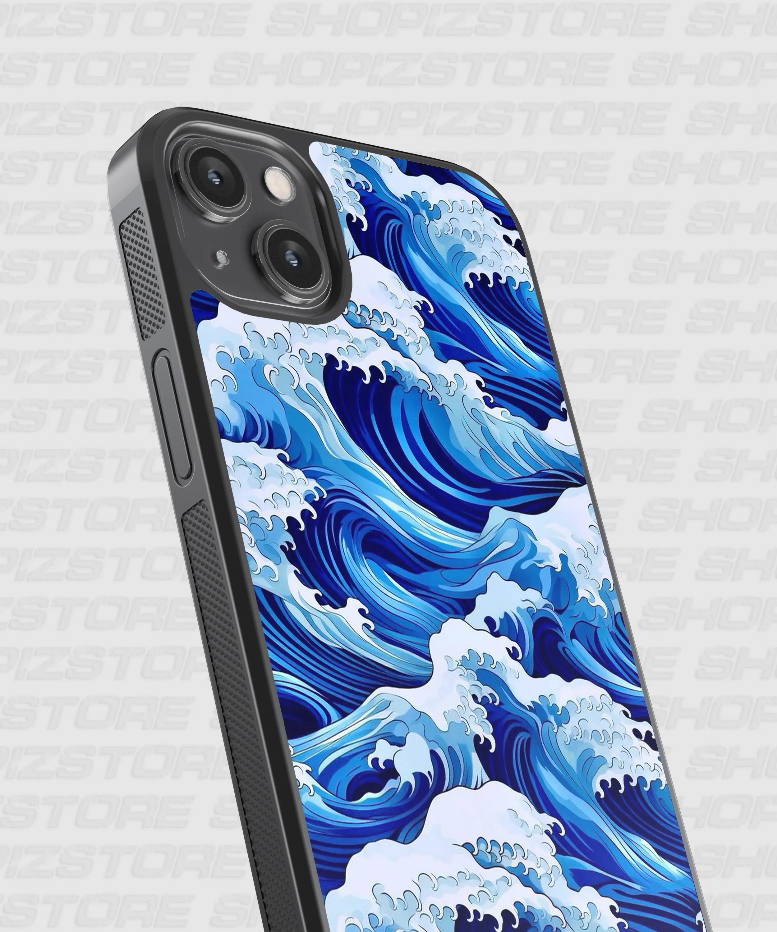 Seamless waves Metal Case