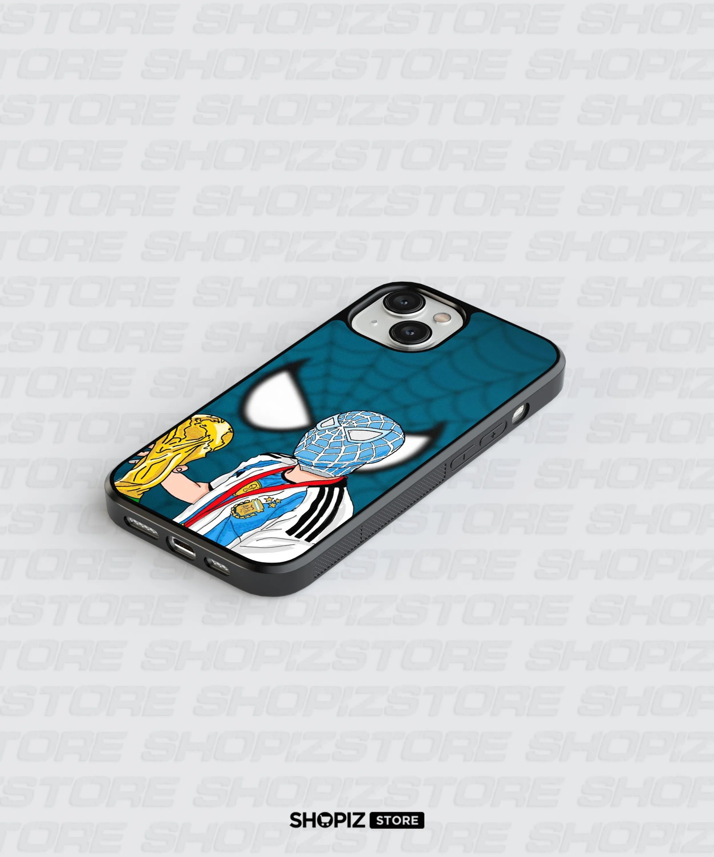 Spider man X Messi Glass Case