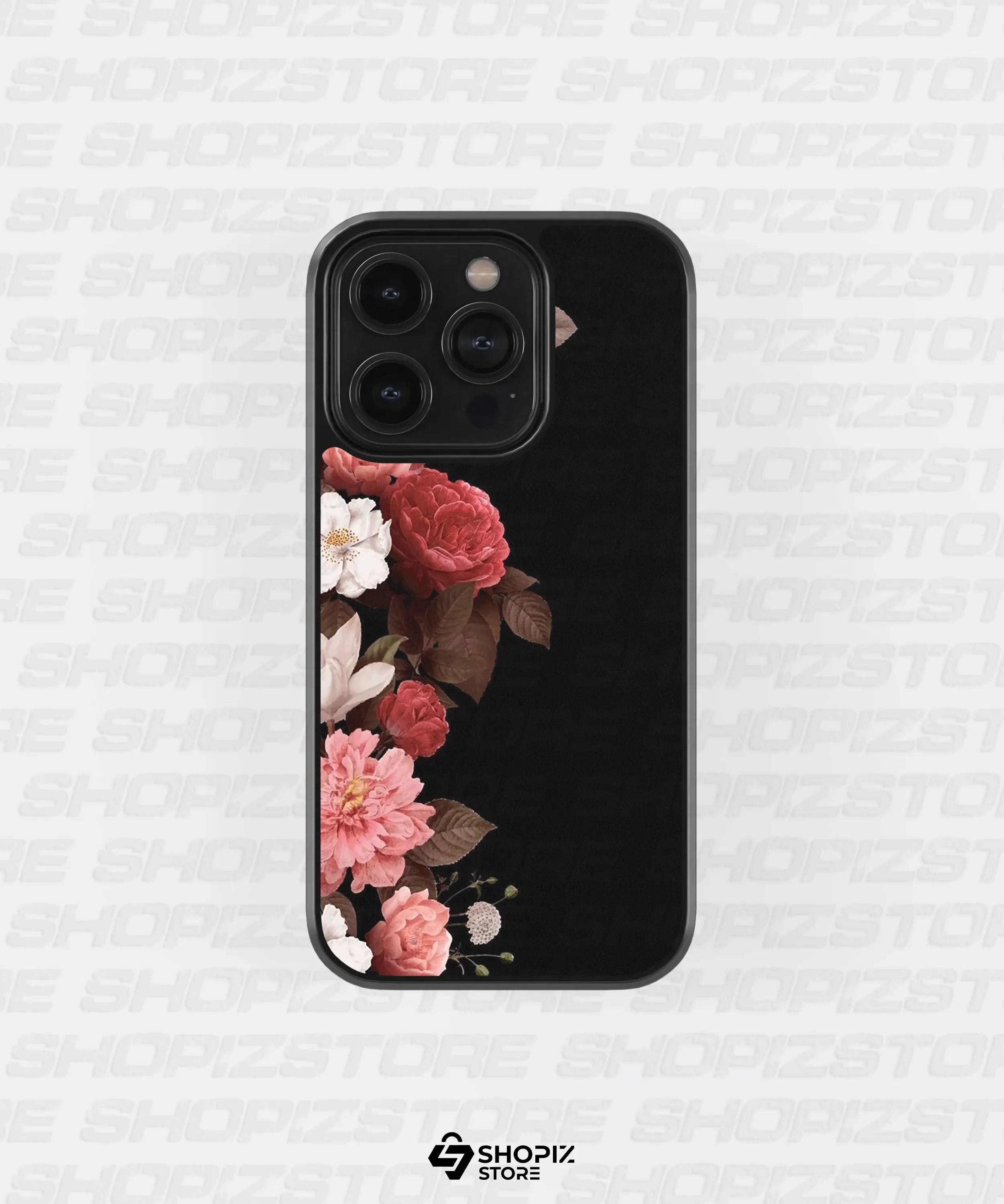 Vintage Rose Design Metal Case