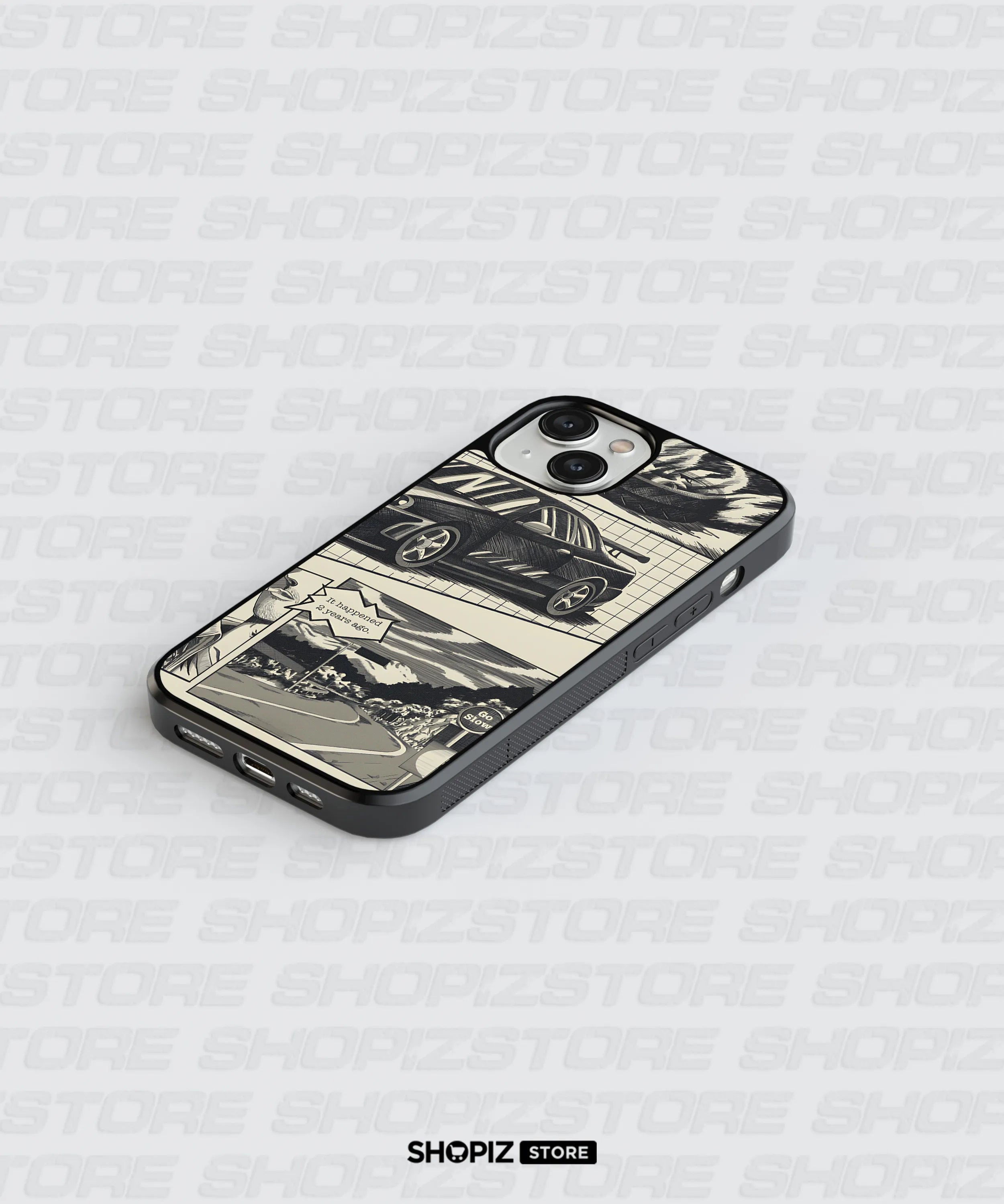 comic x animea x car Glass Case