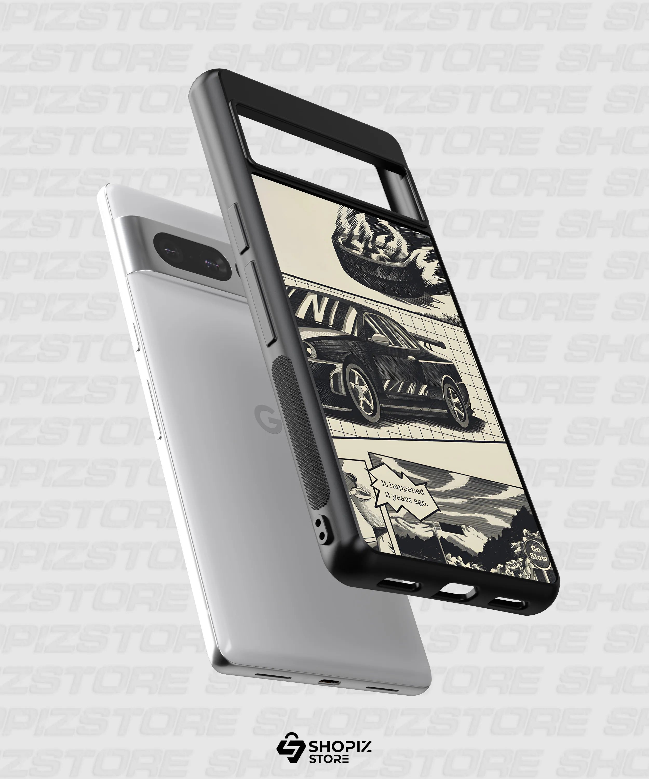 comic x animea x car Metal Case