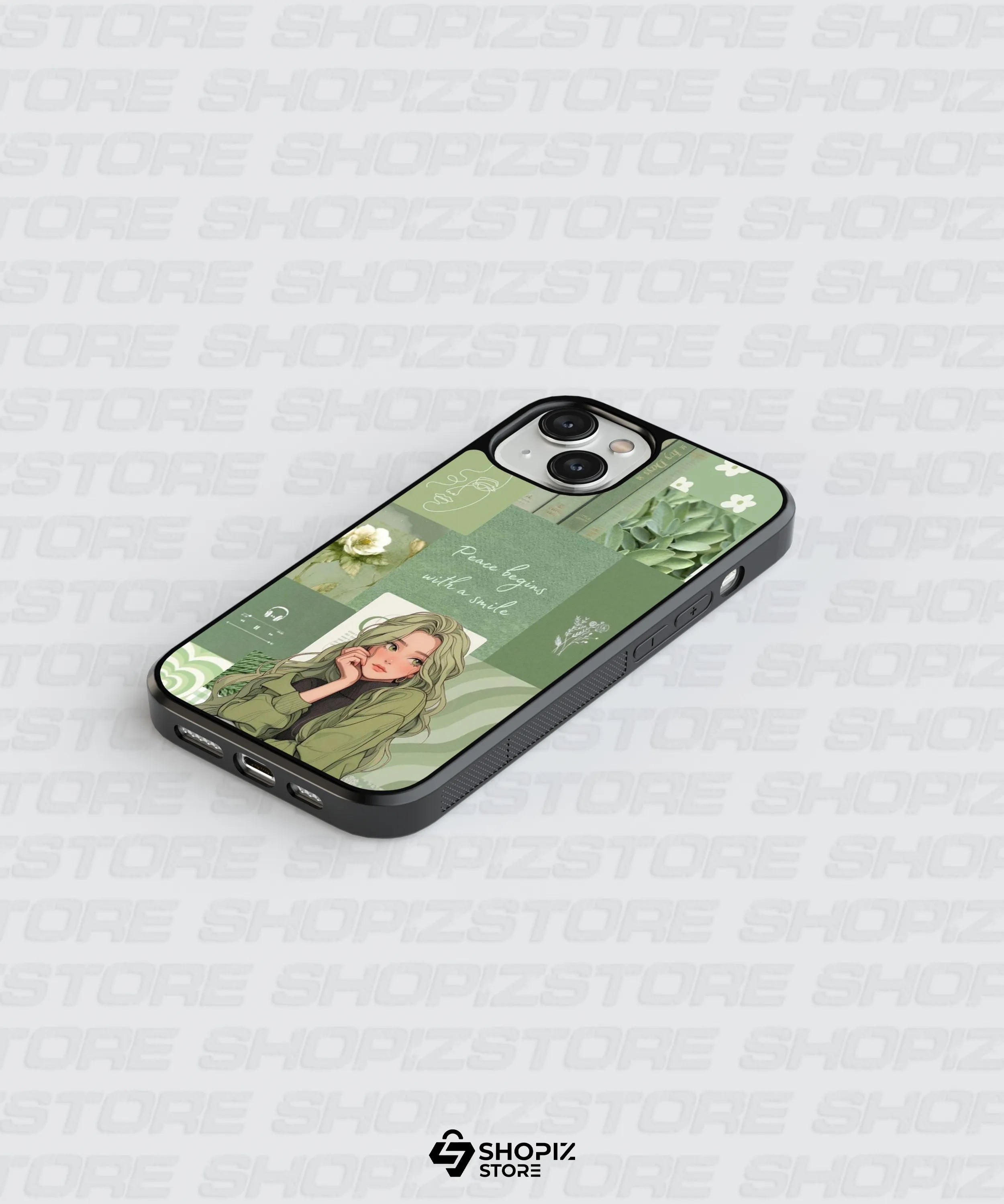 peace begins with a smile Glass Case