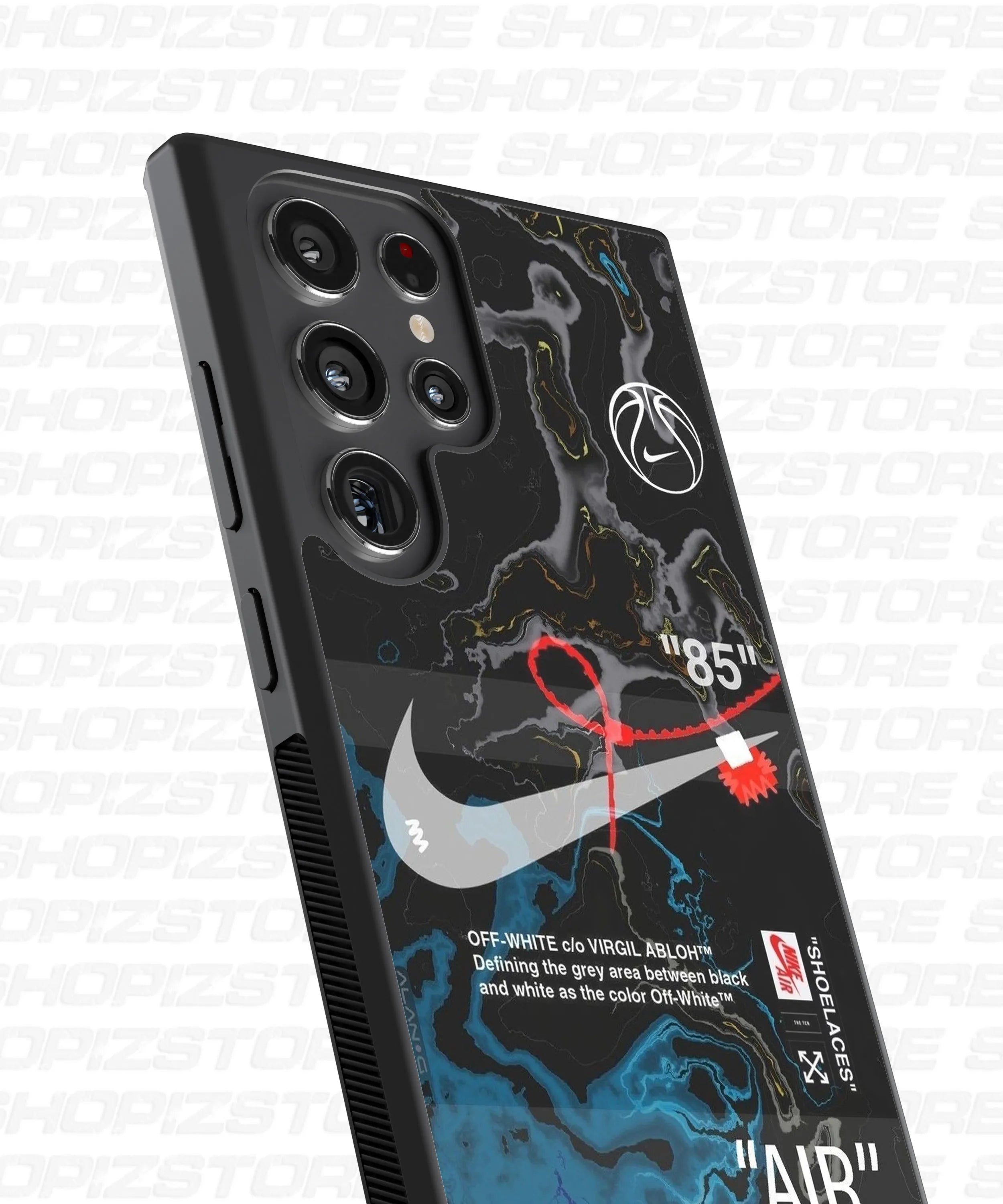 Abstract Air Map Metal Case