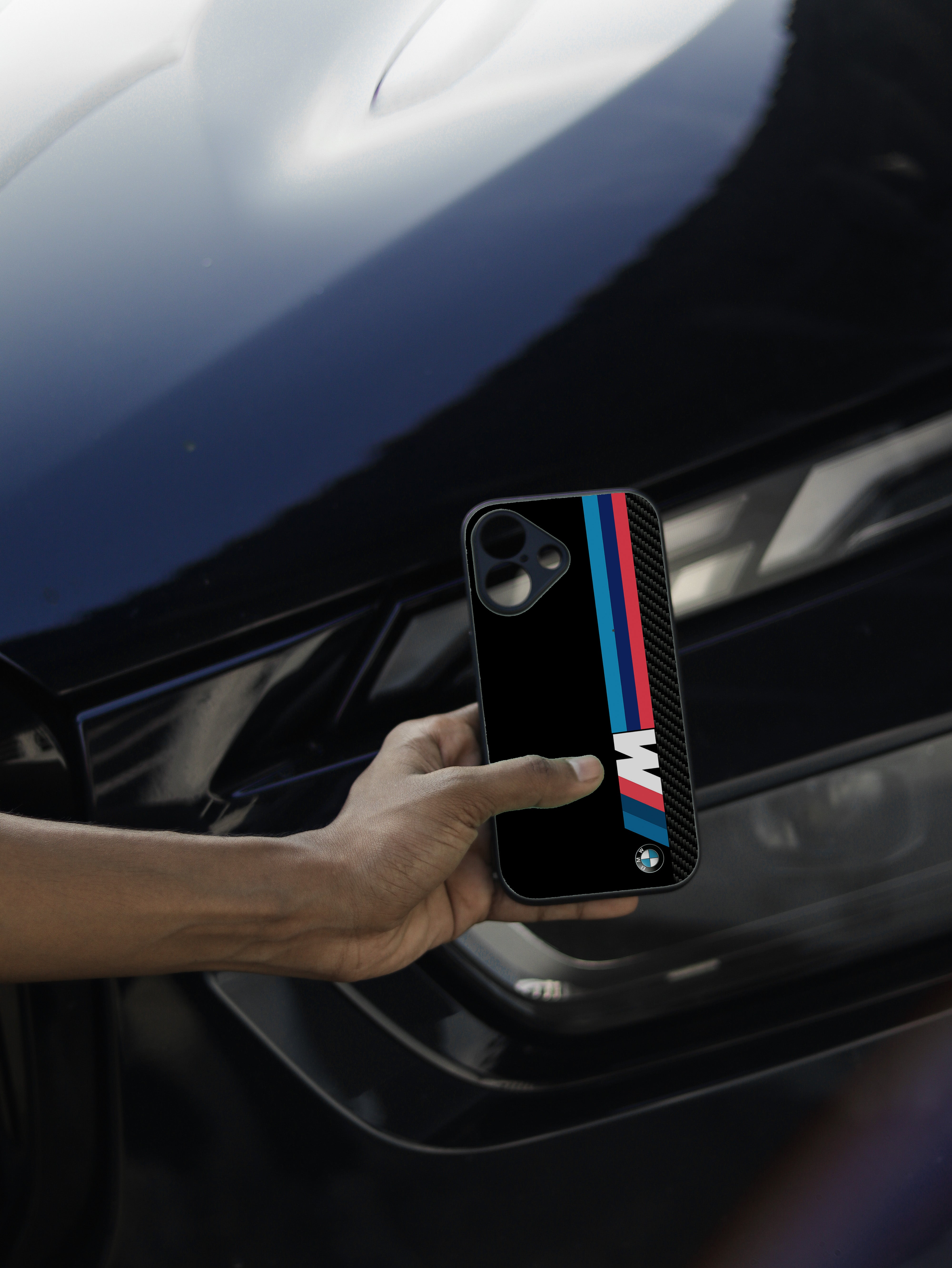 Automotive Carbon Fibre Design Glass Case