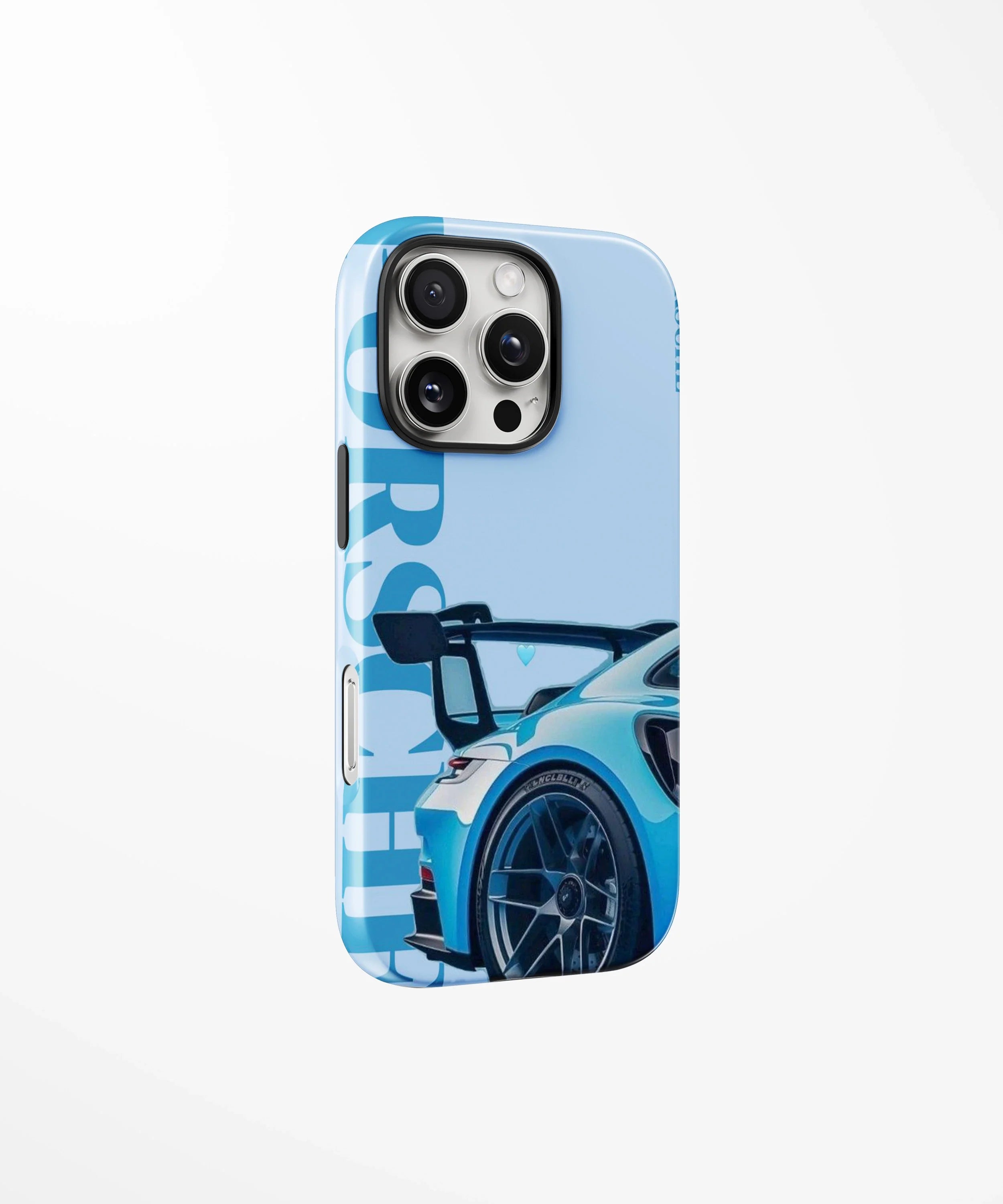 Blue Porsche side profile Glossy Armed  Case