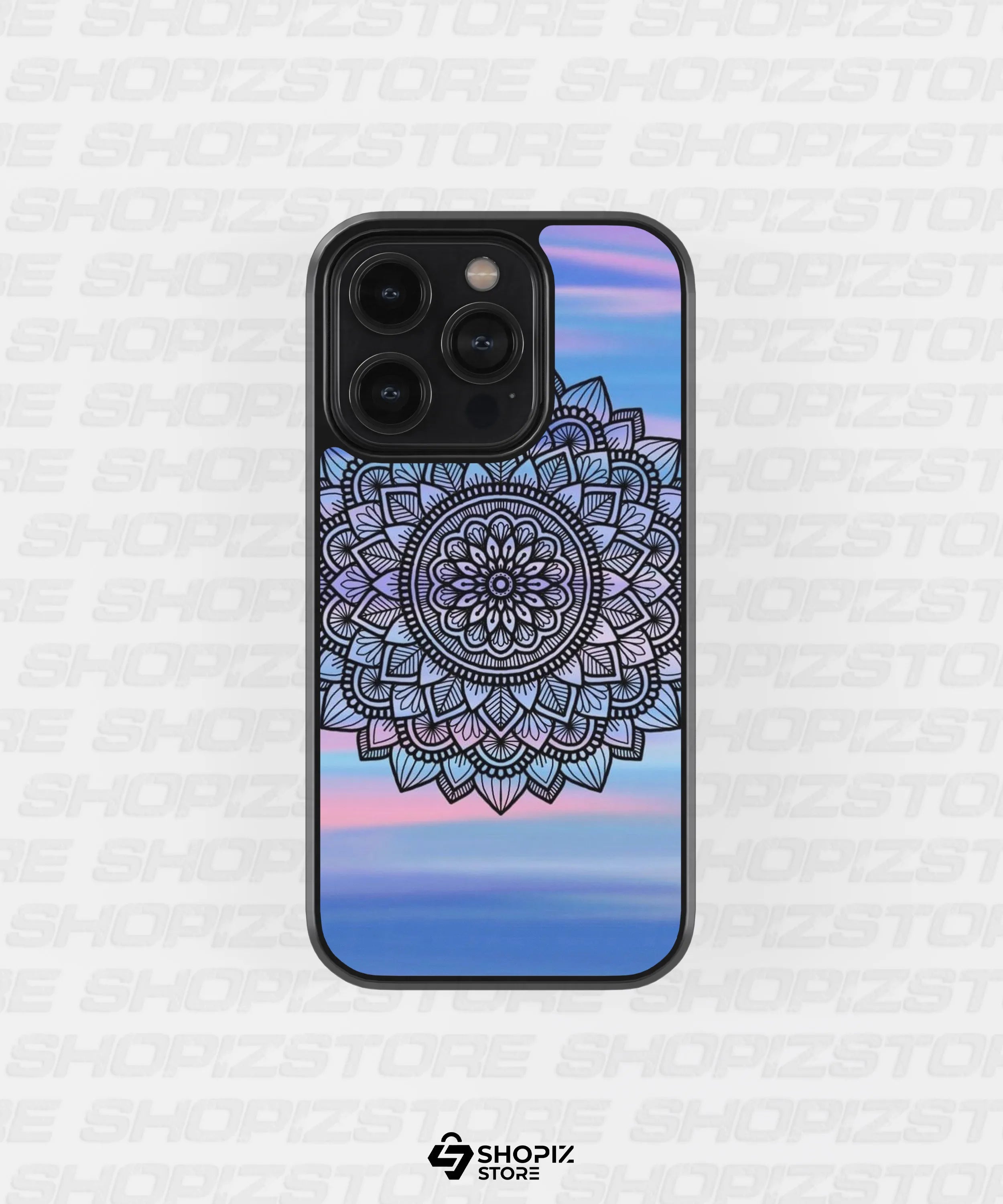 Cloudy Flower Mandala Metal Case