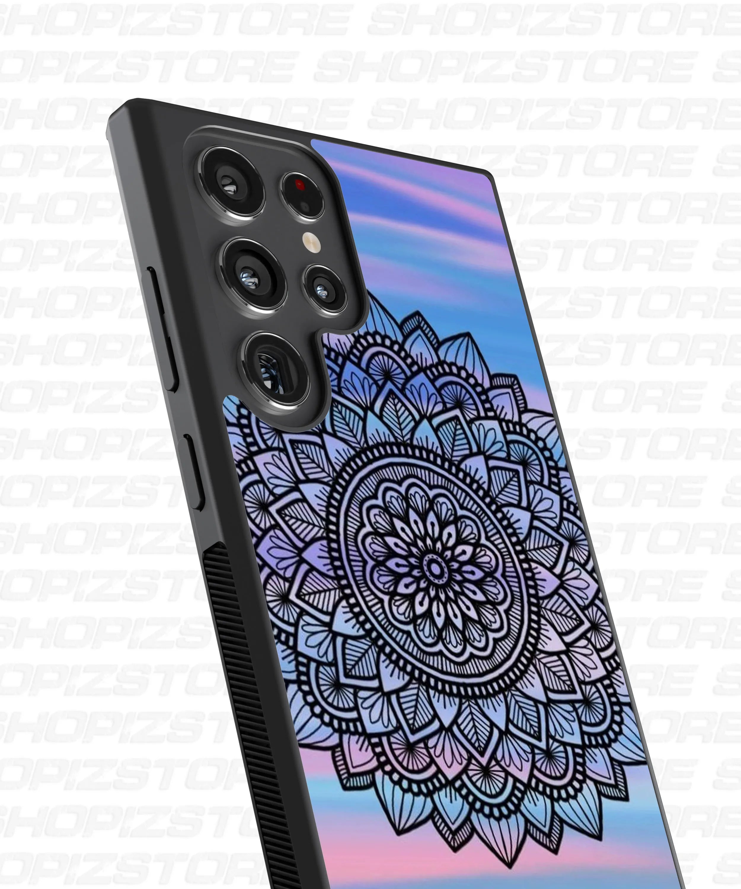 Cloudy Flower Mandala Metal Case