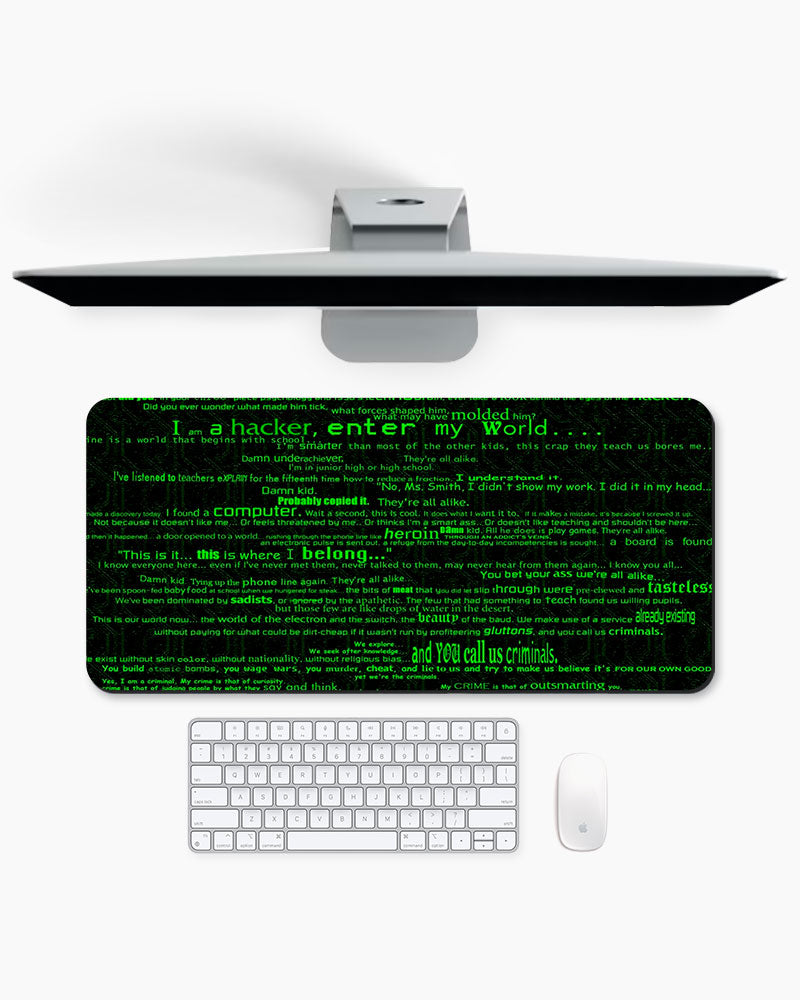 Code Stream Desk Mat
