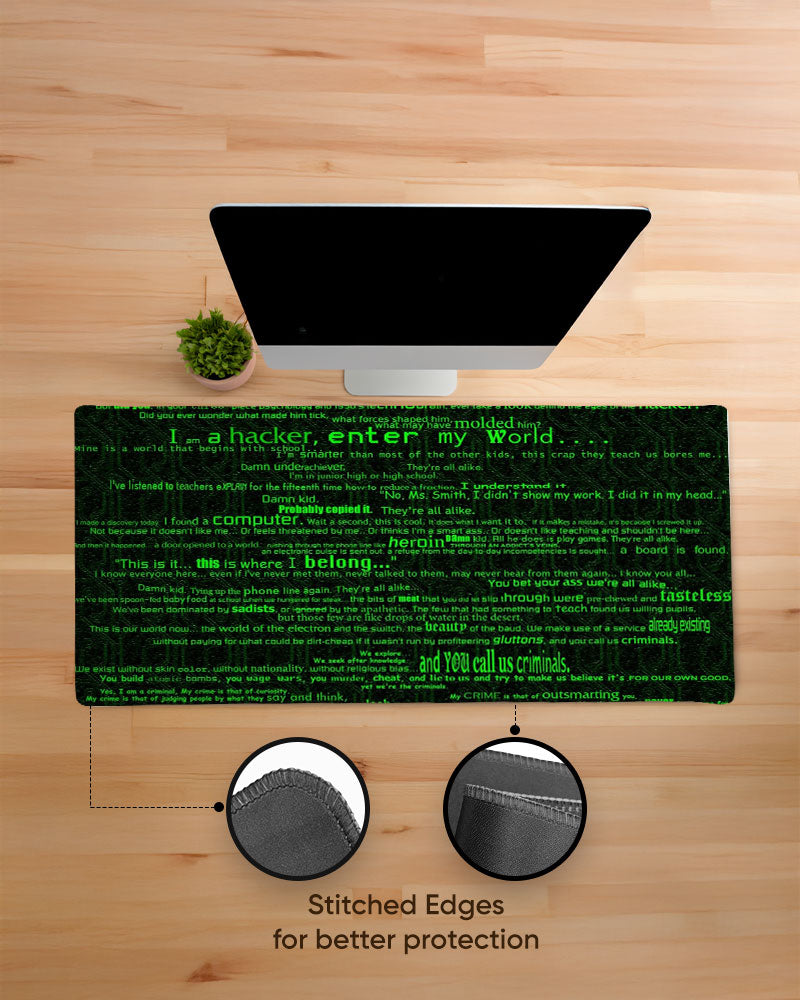 Code Stream Edge Guard Desk Mat