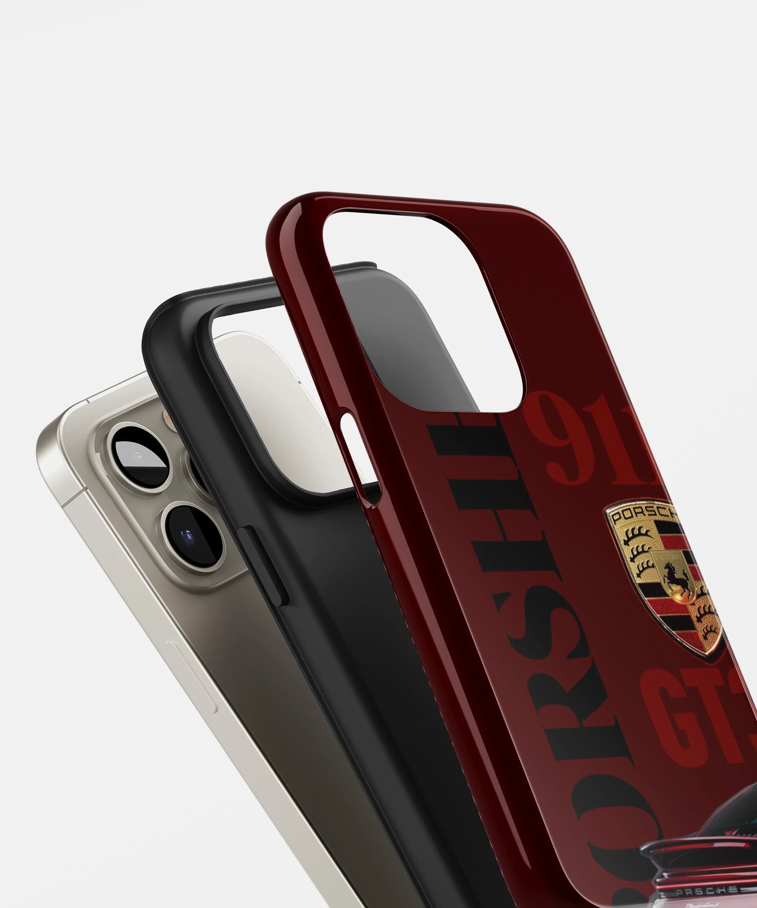 Dark red 911 GT3 Glossy Armed Hard Case
