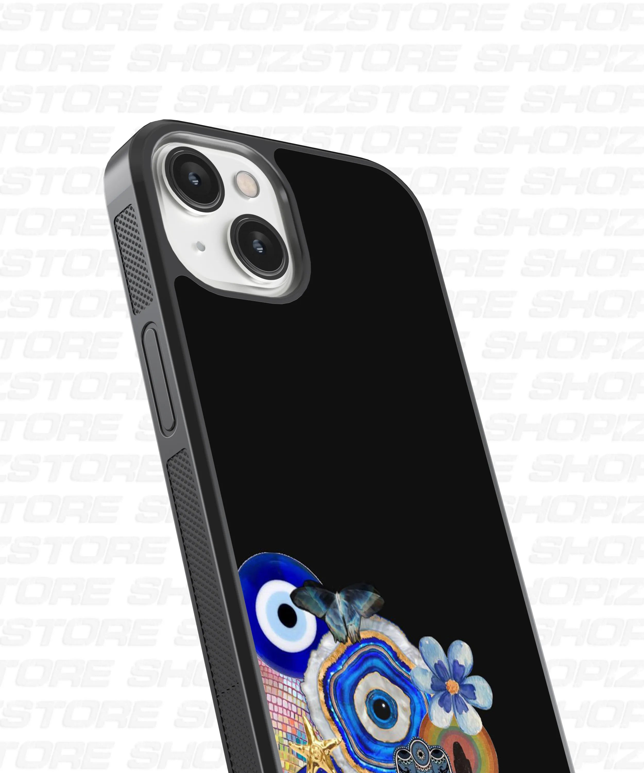 Evil eye blossom Glass Case