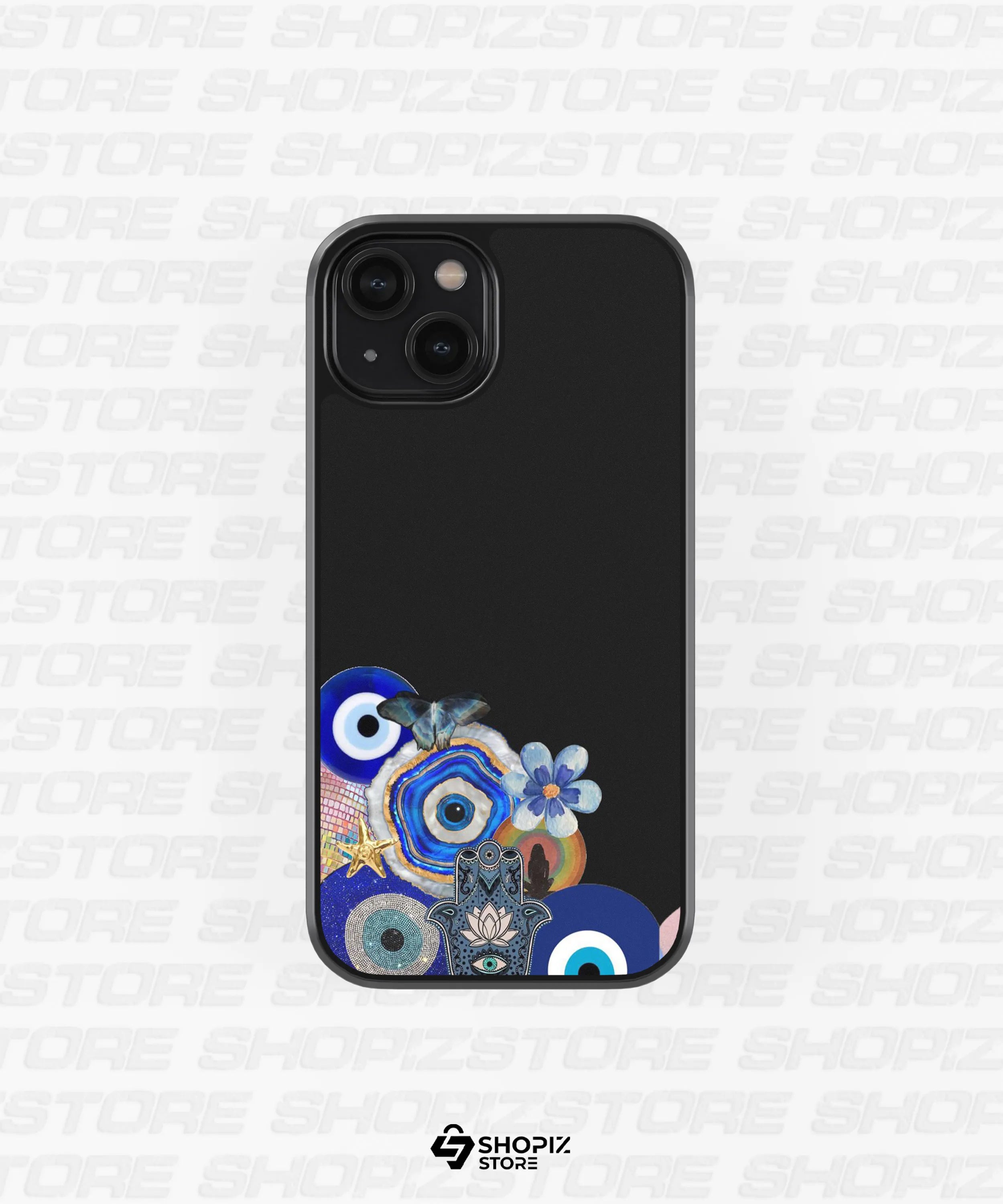 Evil eye blossom Glass Case