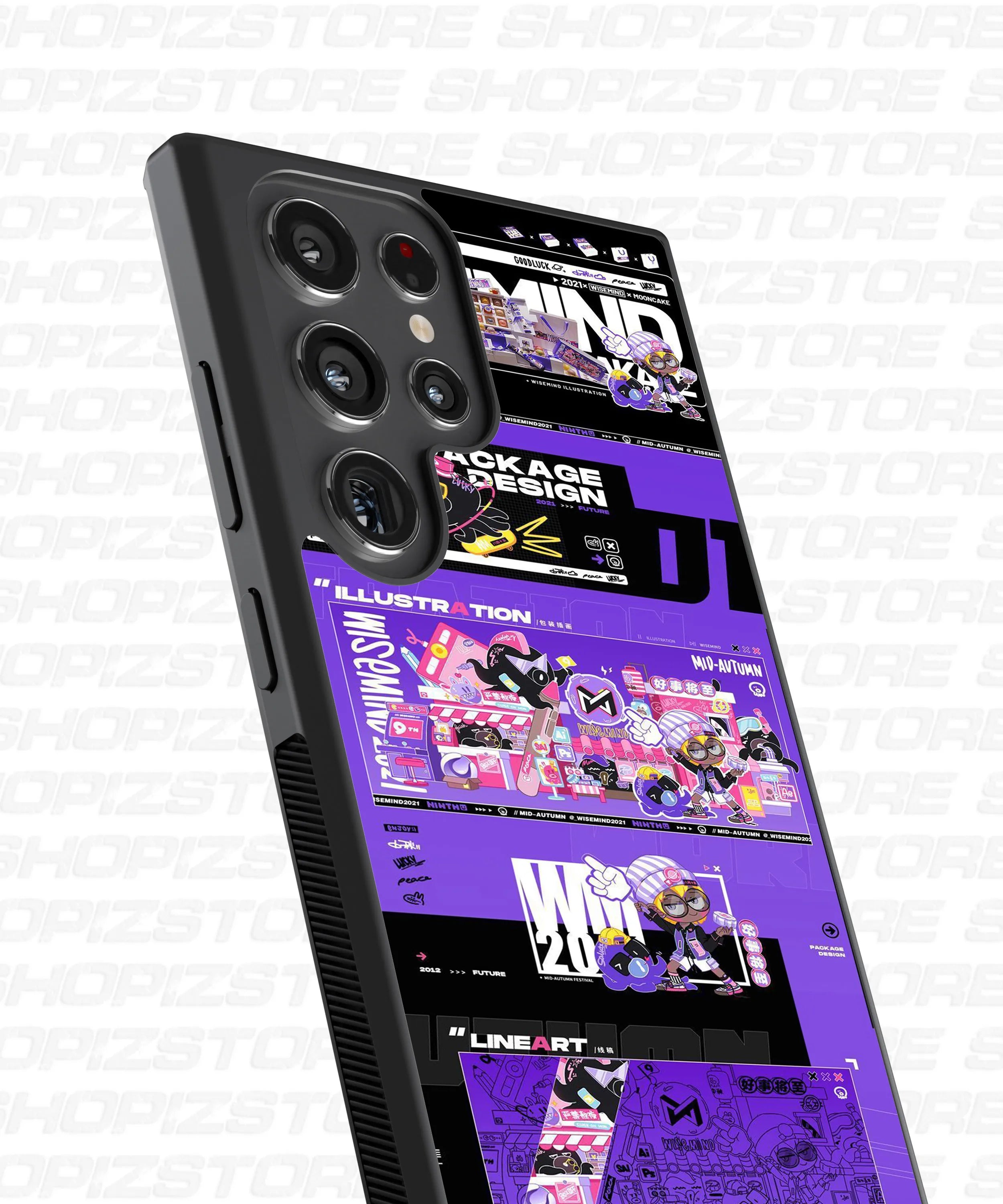 Line art illustration Metal Case