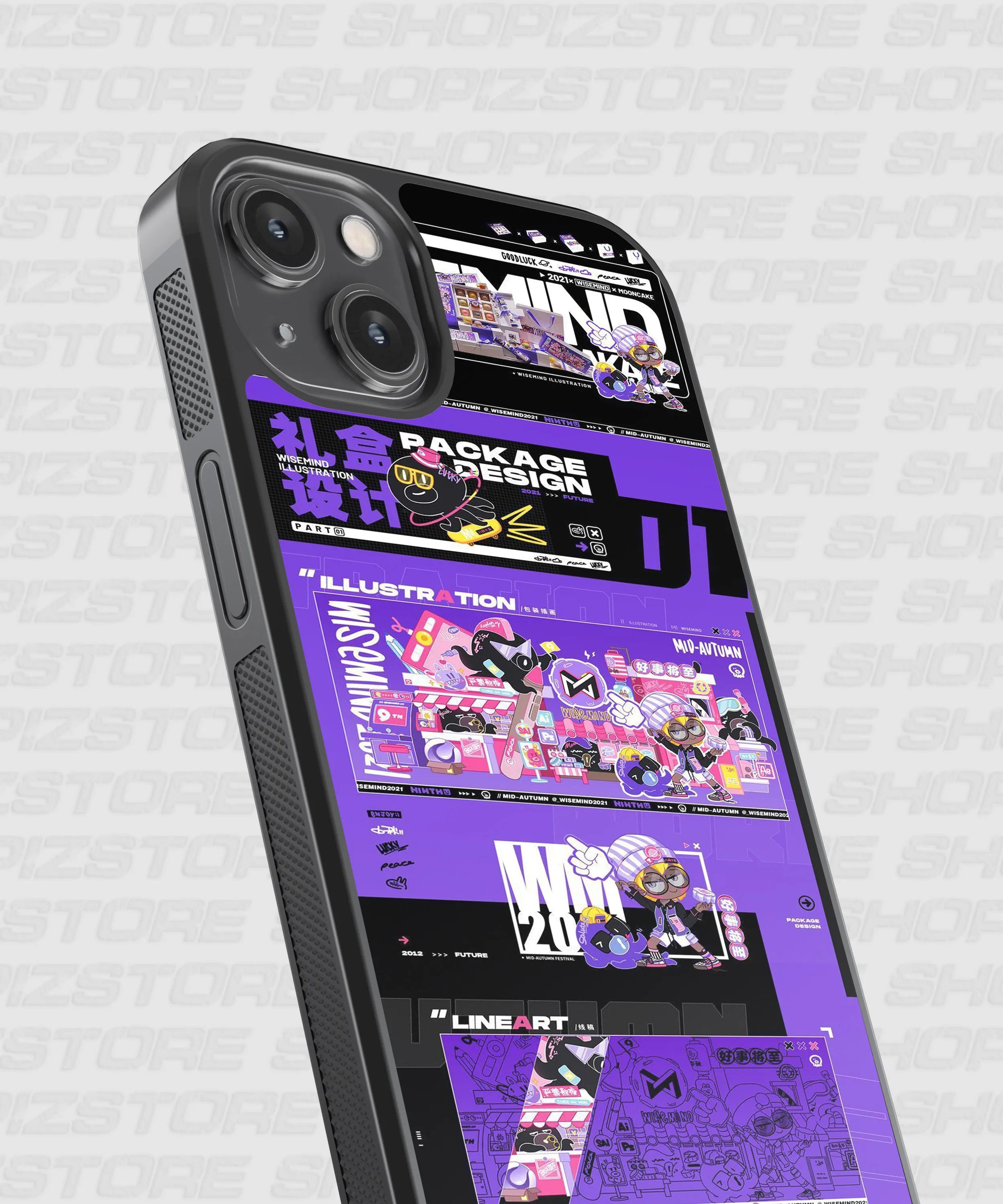 Line art illustration Metal Case