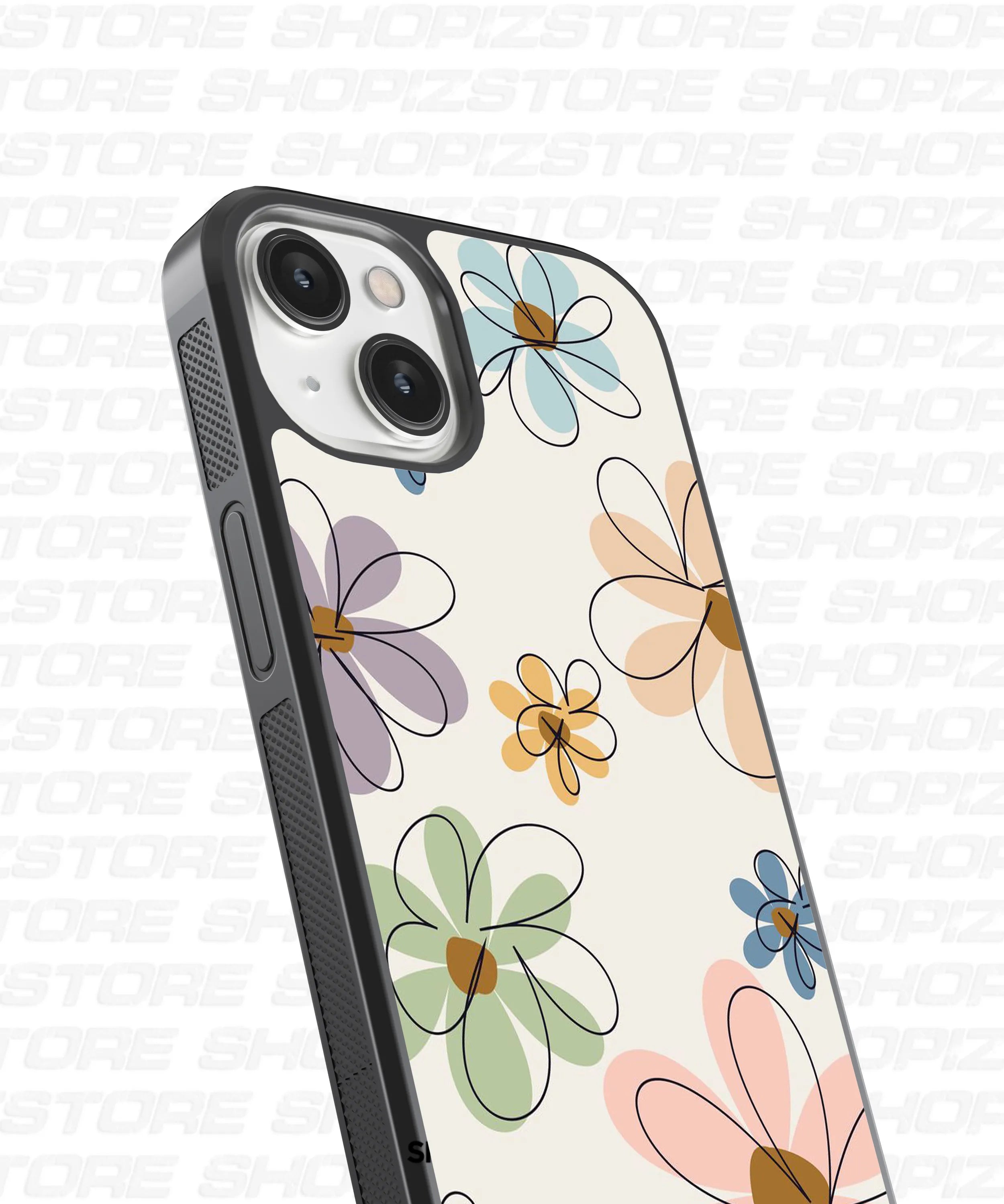 Minimalist Floral Art Glass Case