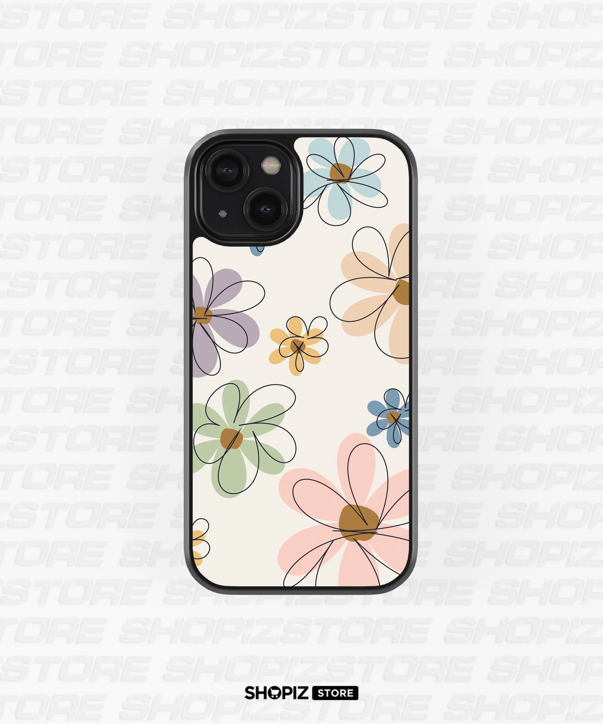 Minimalist Floral Art Glass Case