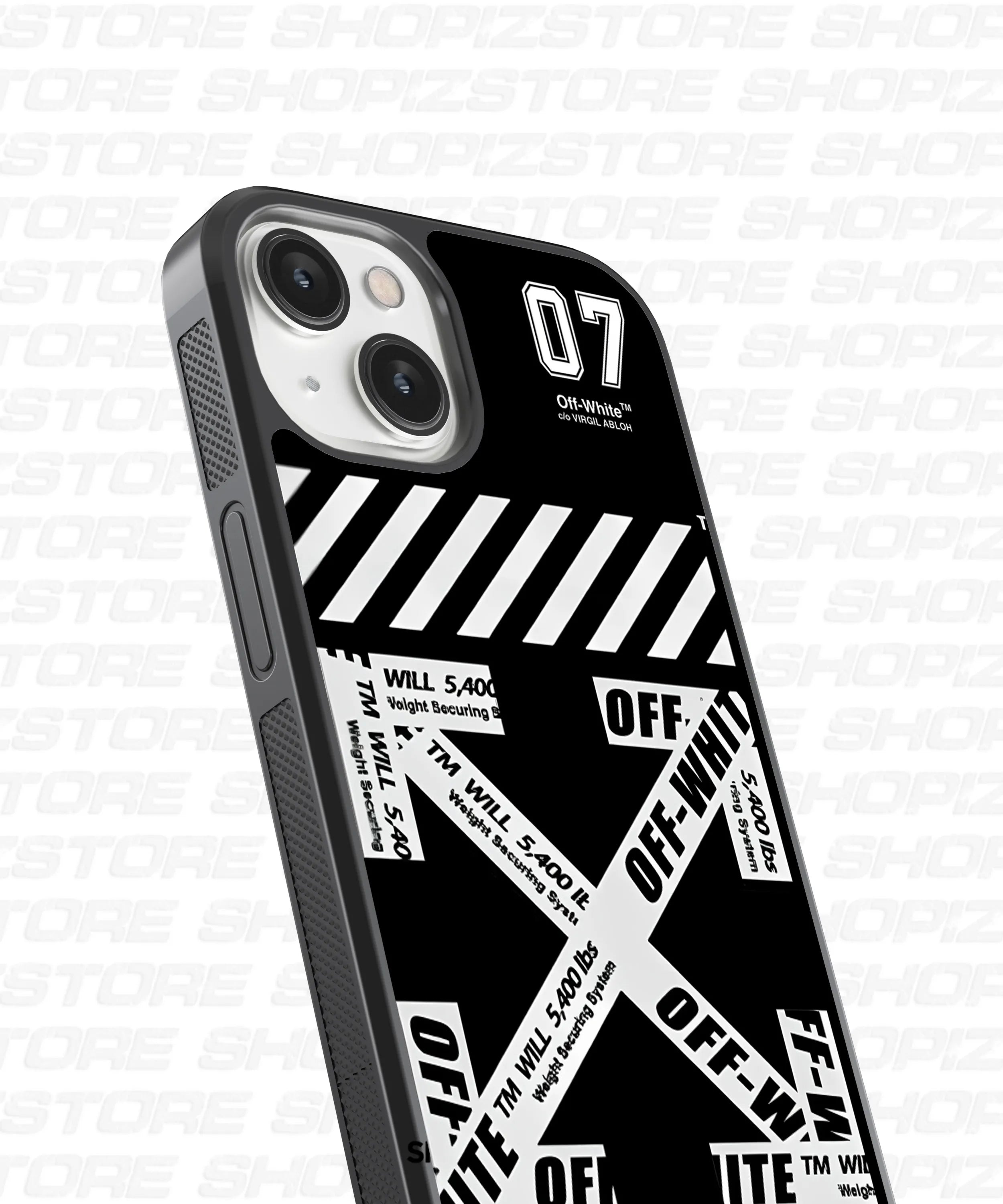 X Stripe Design Glass Case