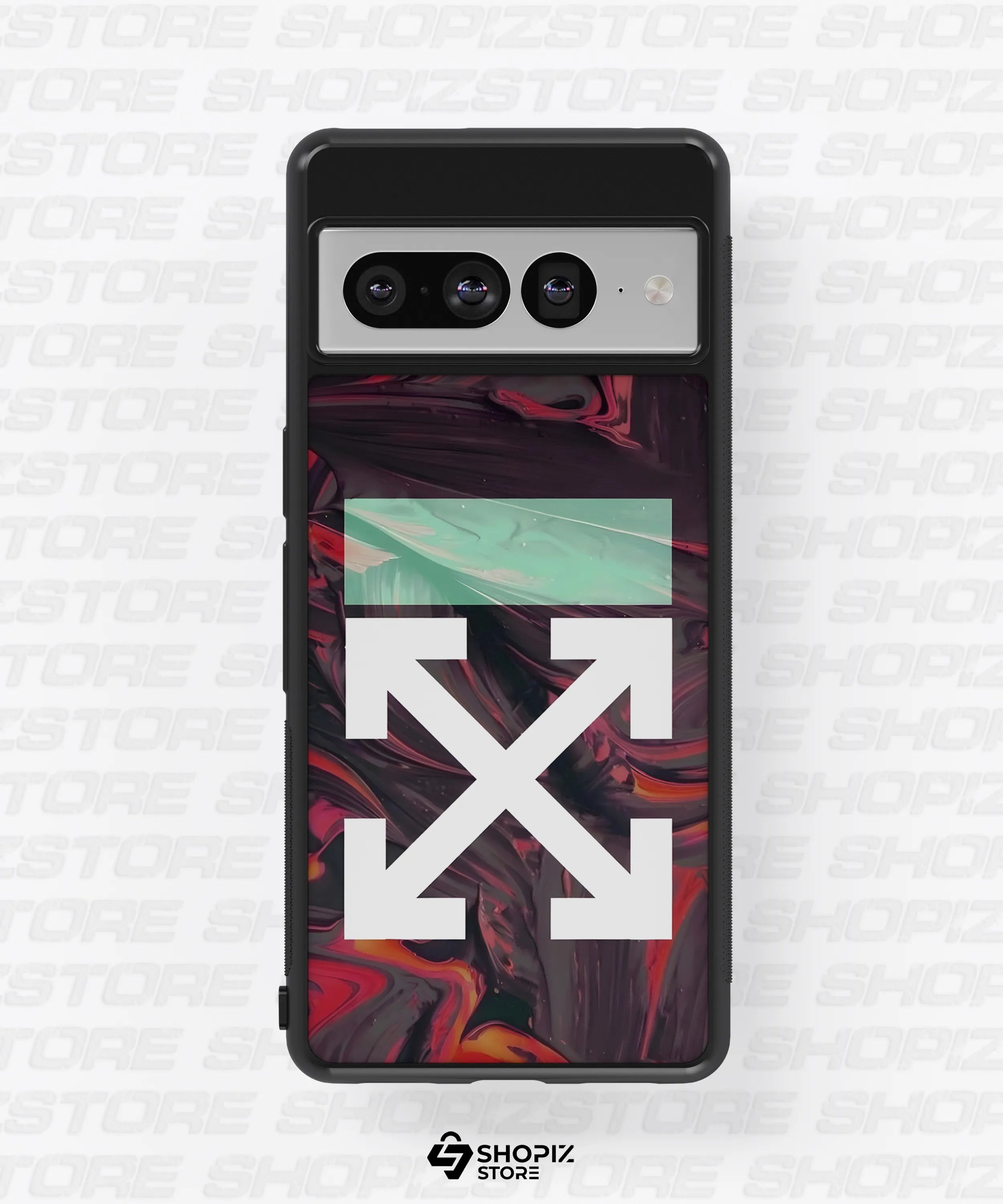 Red X Off  Pixel Glass Case