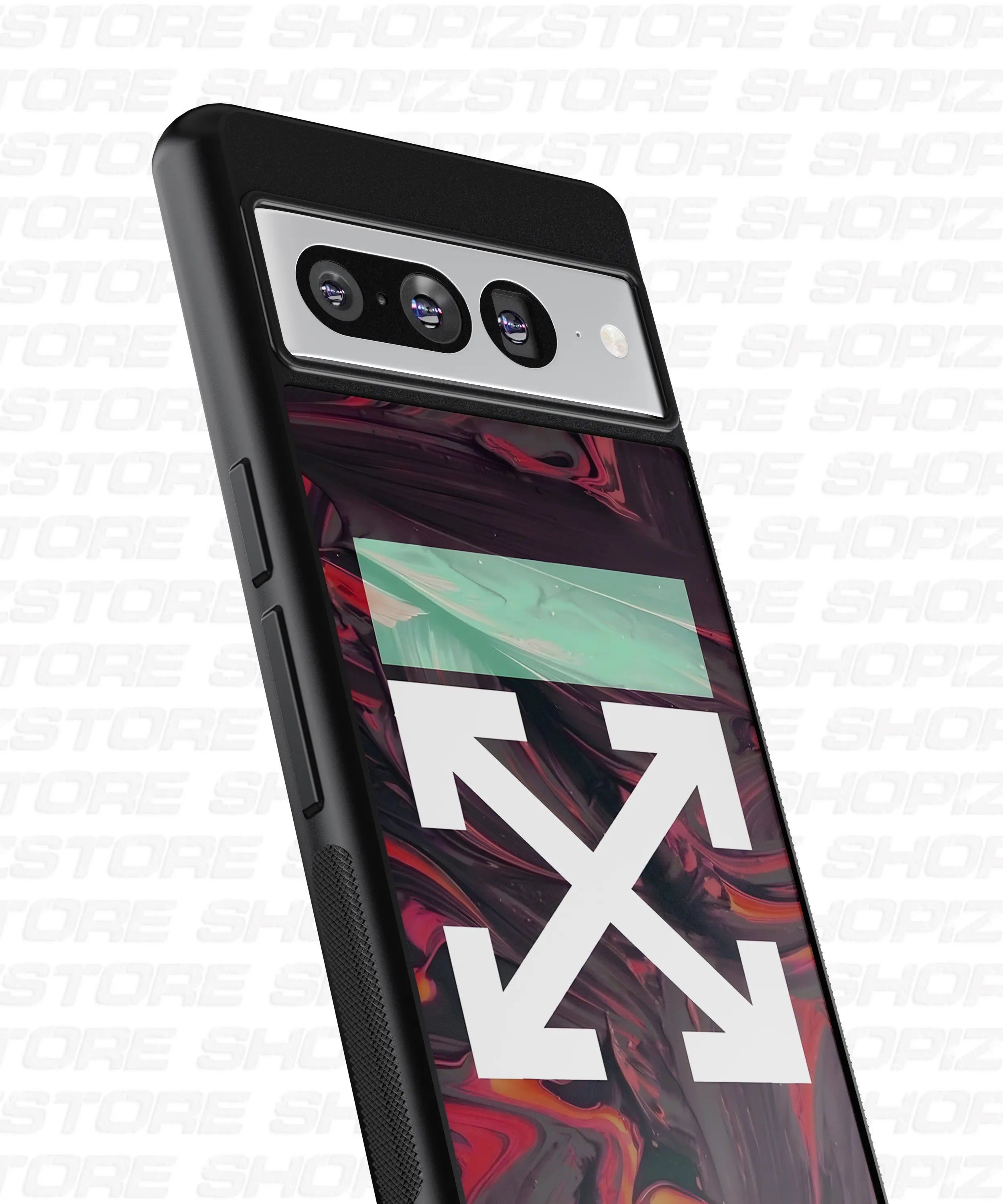 Red X Off  Pixel Glass Case